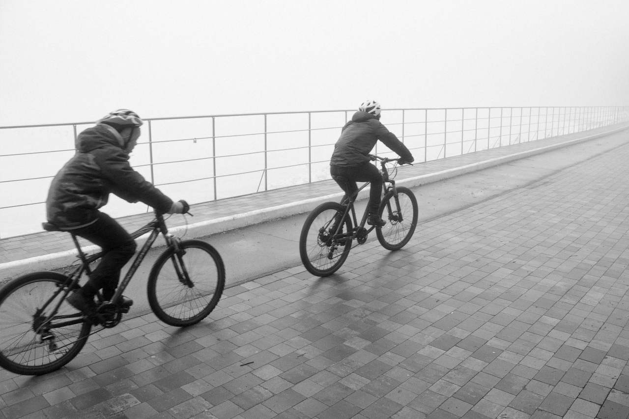 туман, парк, город, велосипед, улица, Андрей Ларионов