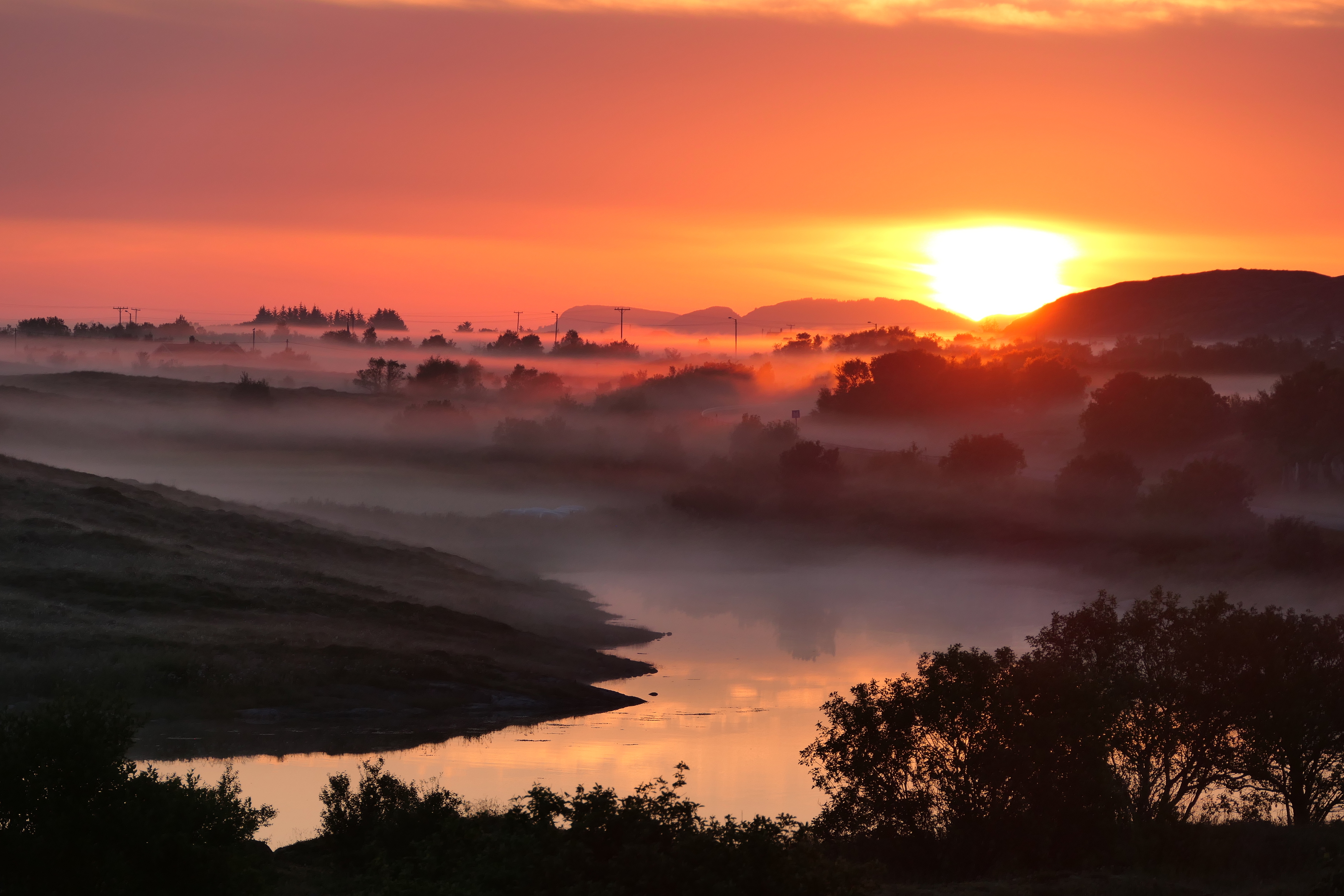 Landscapes, Norway, Helgeland, sunrise, fog, fjord, sun, morning, Норвегия, рассвет, , Svetlana Povarova Ree