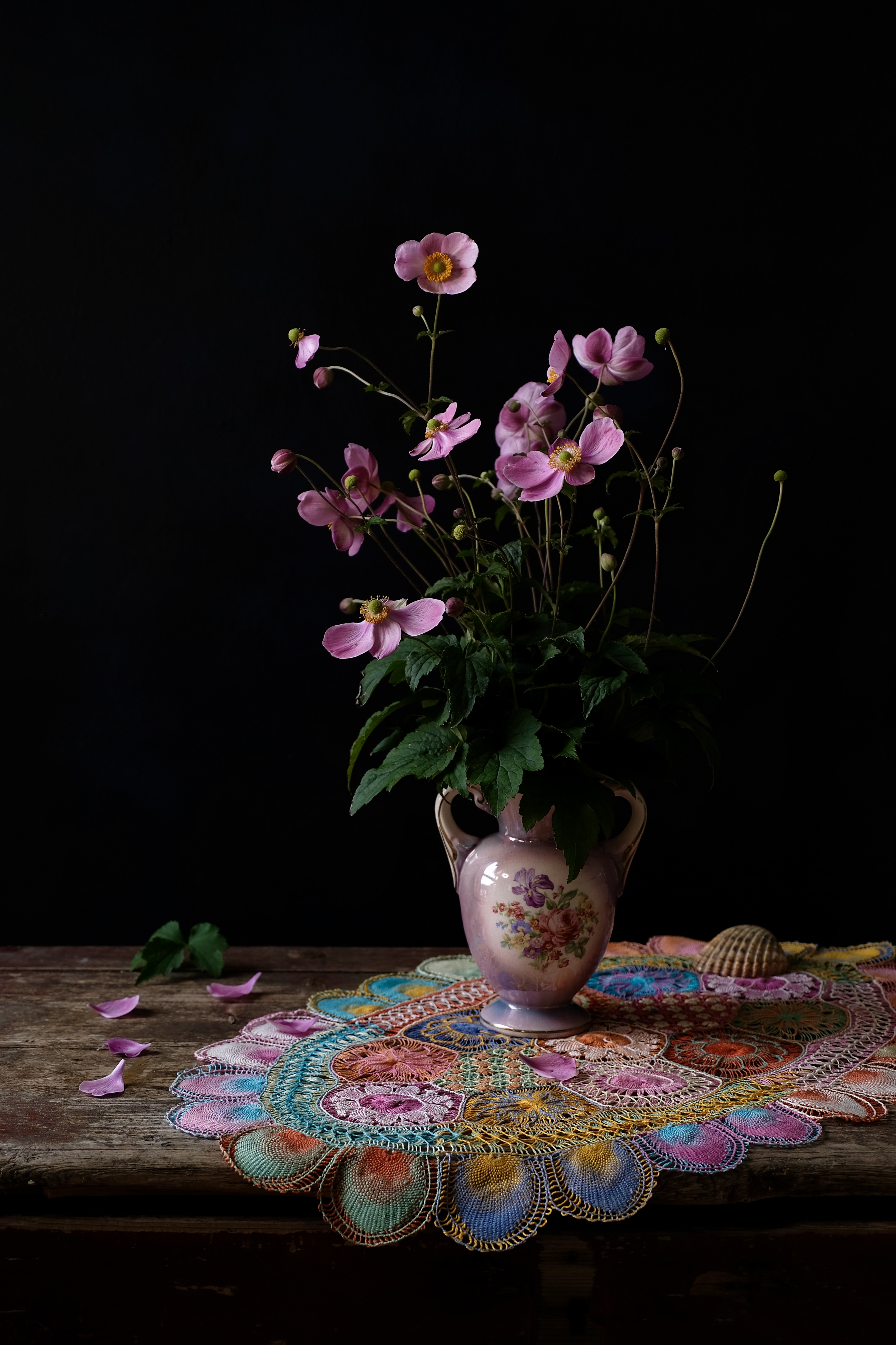 Still life, anemone, flowers, colors, Japanese thimbleweed, mood, pink, анемона японская, натюрморт, цветы, , Svetlana Povarova Ree