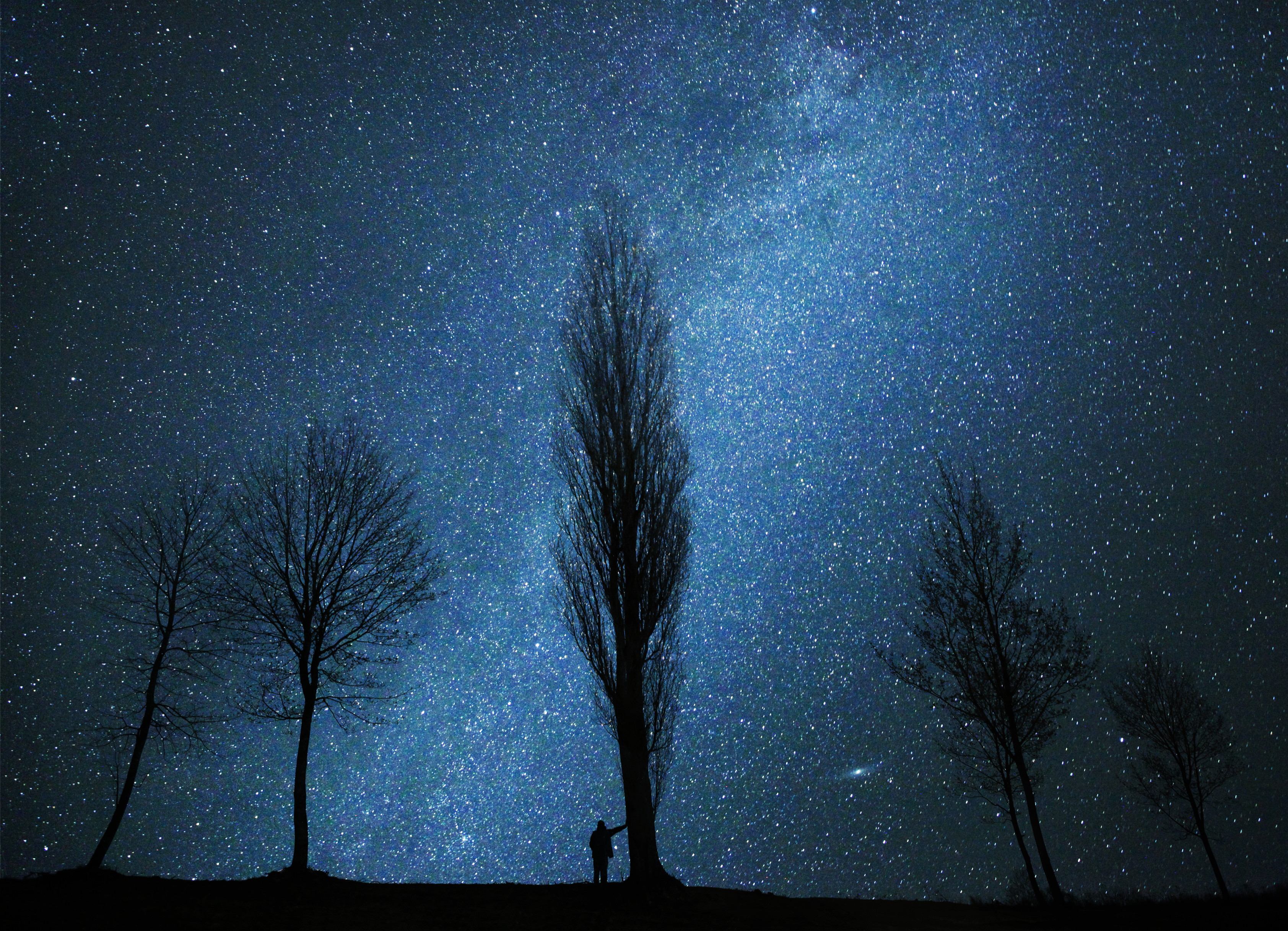 Stars, milkyway, trees, night, sky, selfie, Mindaugas Žarys
