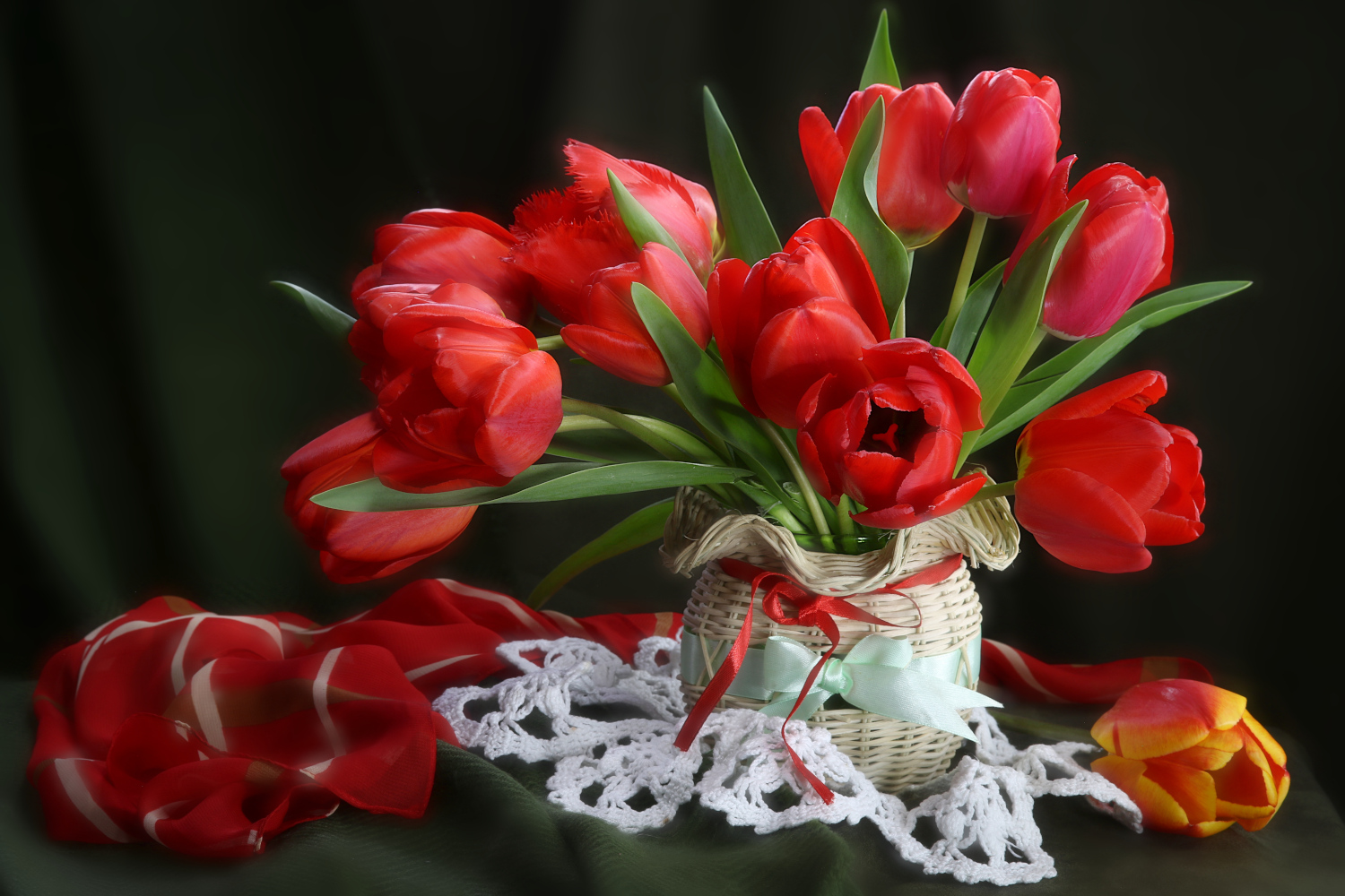 весна, цветы, тюльпаны, красные, Шруб (Беляева) Татьяна