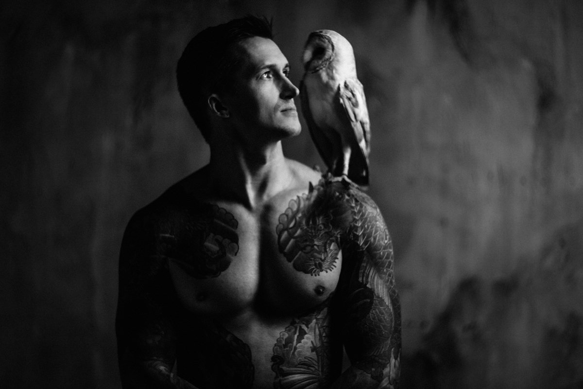 ink, tattoo, owl, noir, blacknwhite, bnw, Лия Мстиславская