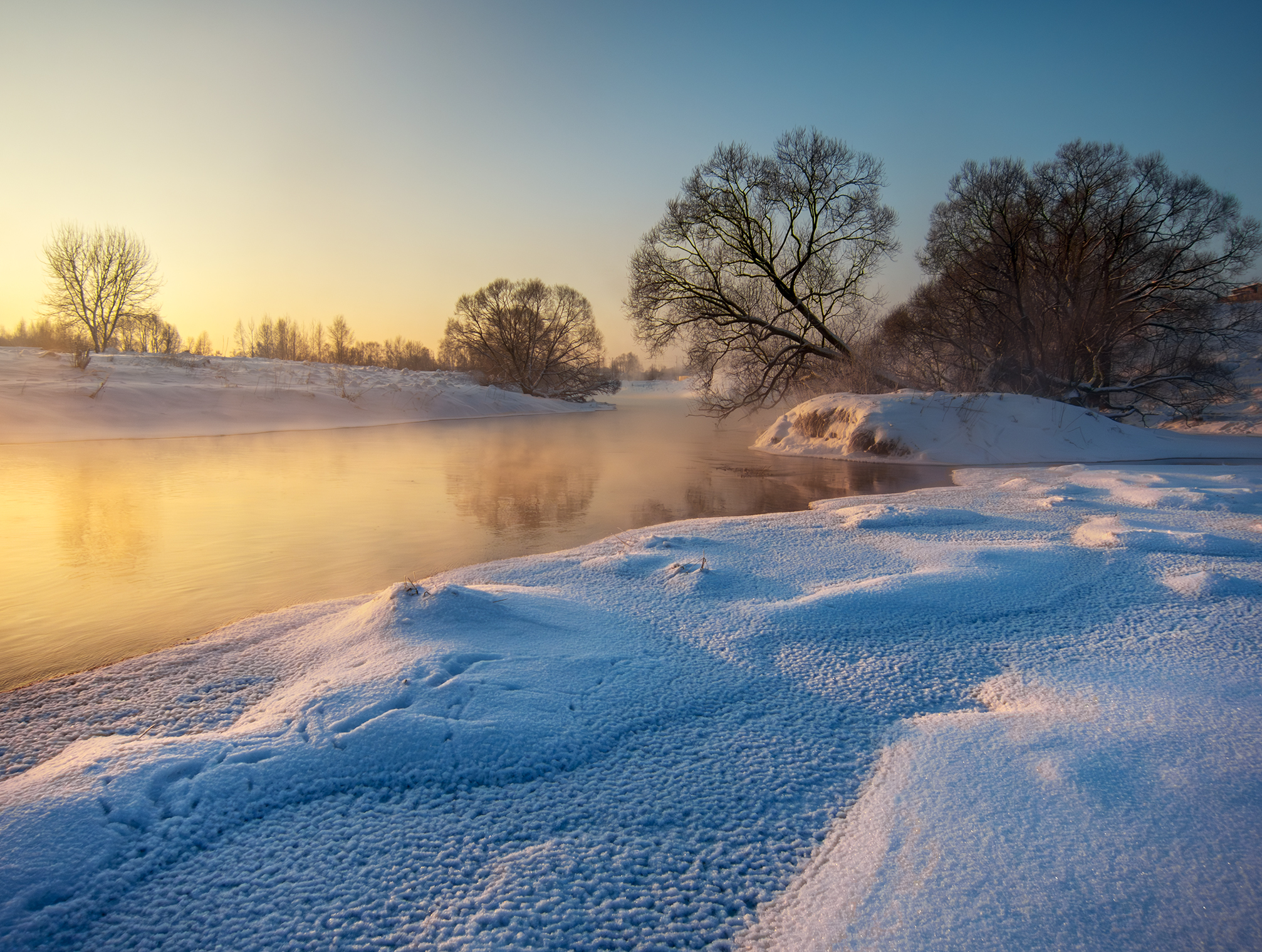 река истра, мороз, зима, Медведев Александр