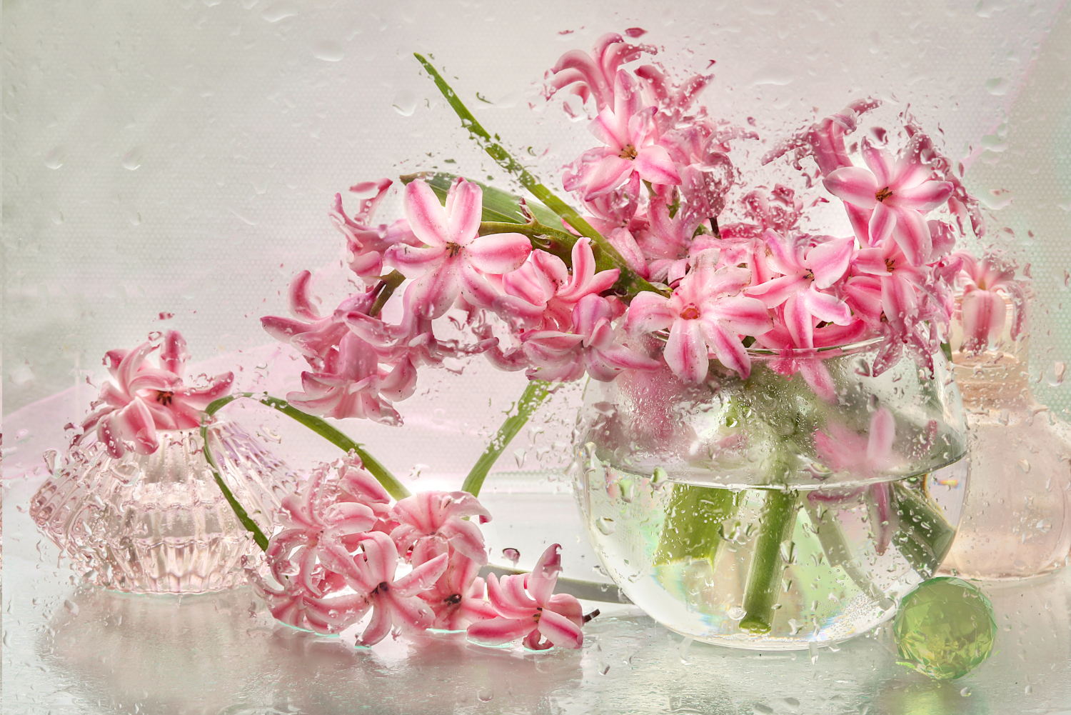 натюрморт, цветы, ваза, гиацинты, розовые, Шруб (Беляева) Татьяна