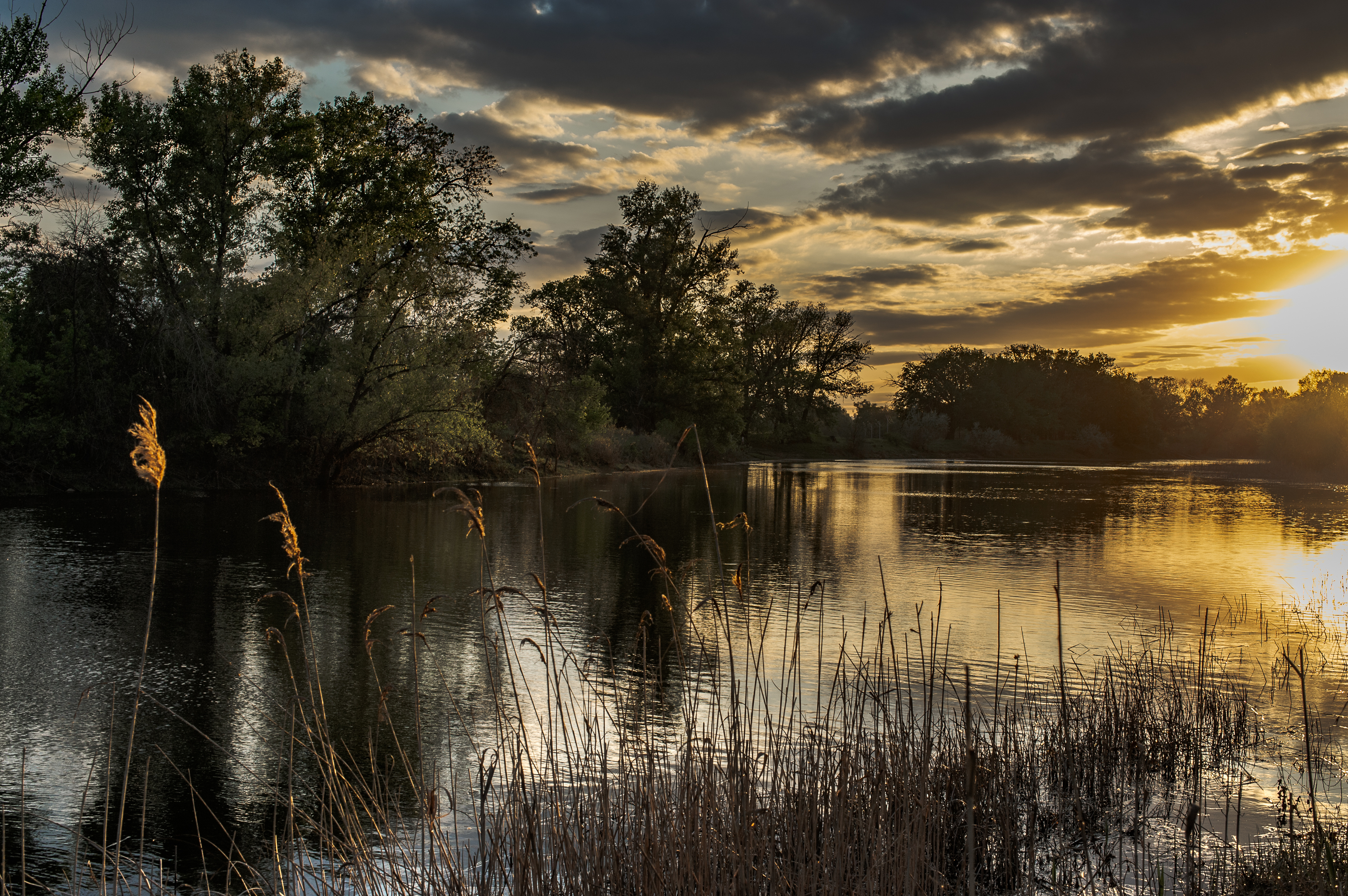 озеро, природа, пейзаж, закат, Vasilev Roman