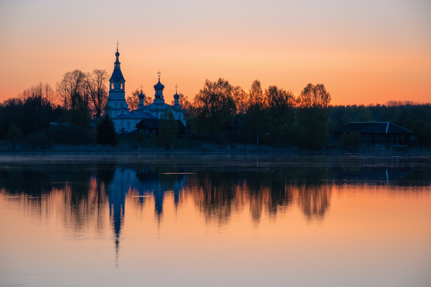 утро май река село церковь, Архипкин Александр