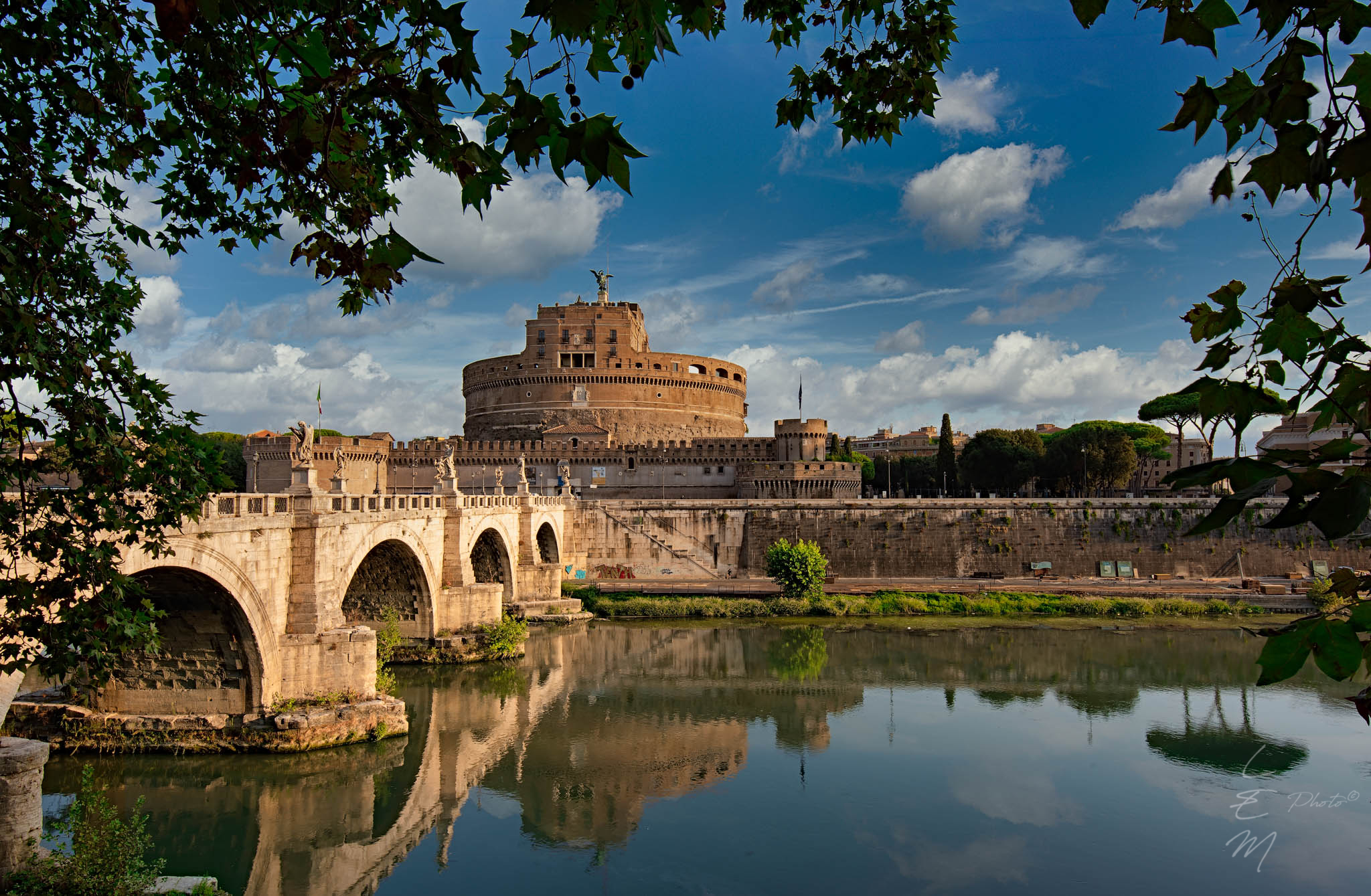 roma, tevere, castel san'angelo, river, clouds, Enrico Luzi