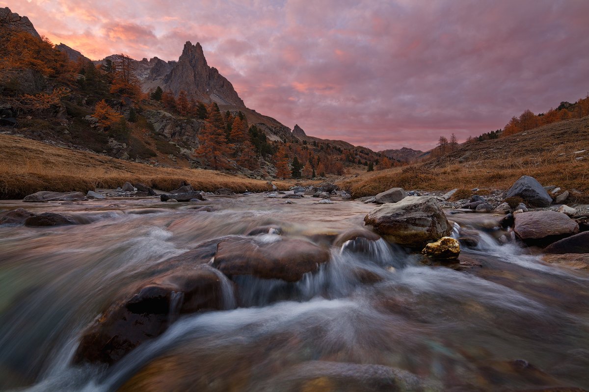 alps, autumn, france, landscape, альпы, горы, закат, пейзаж, франция, Alex Darkside