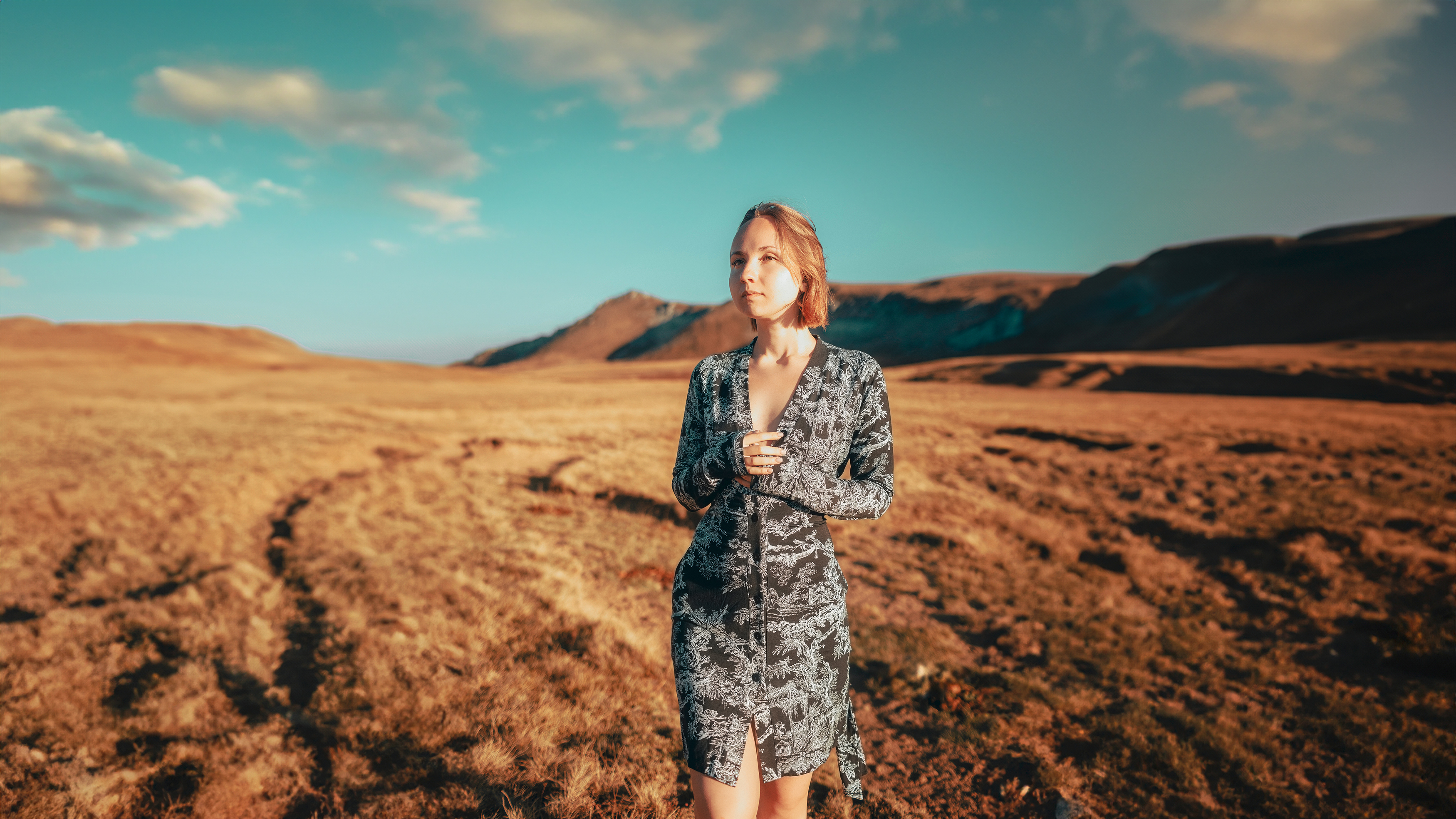 портрет, девушка, горы, landscape, mountain, girl, portrait, Roosso alex