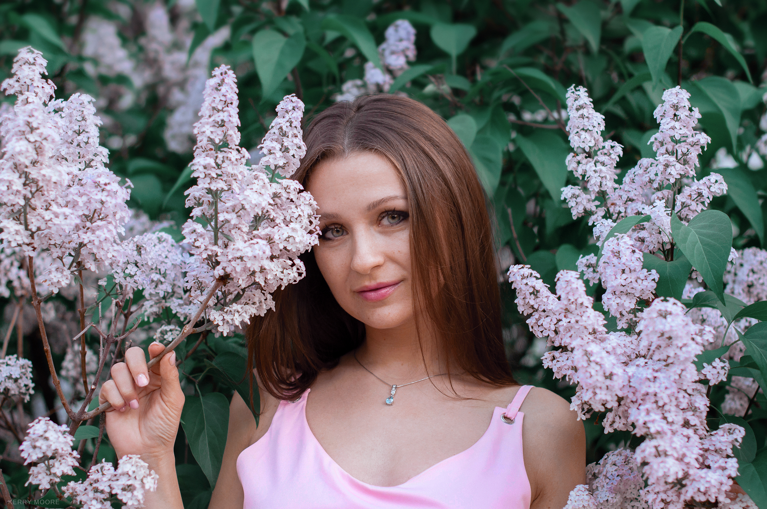 girl, portrait, women, cute, lilac, spring, portraits,  Kerry Moore