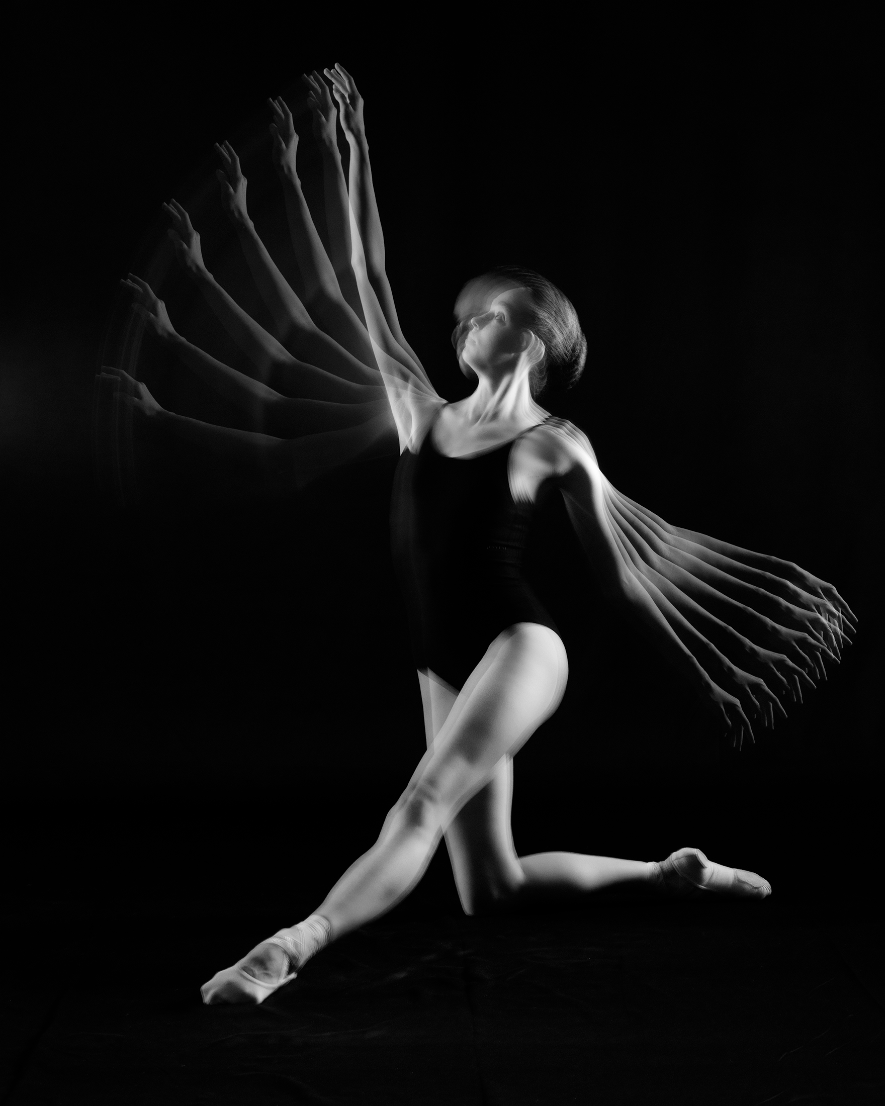 балет, балерина, мультиэкспозиция, портрет, чб, , Vasiliy Kuvakin