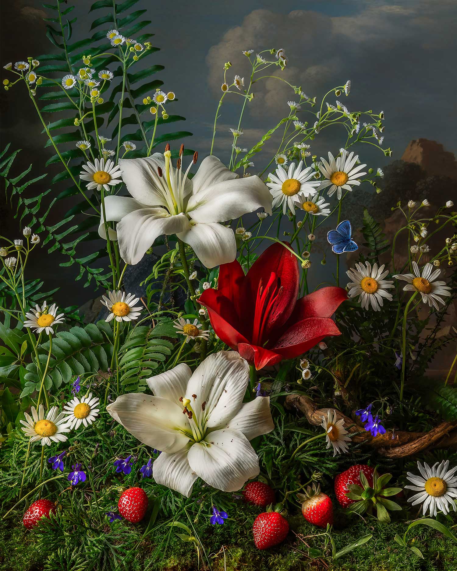 still life photography, botanical art, lilies, berries, forest, авторская фотография, фотонатюморт, Слуцкая Яна