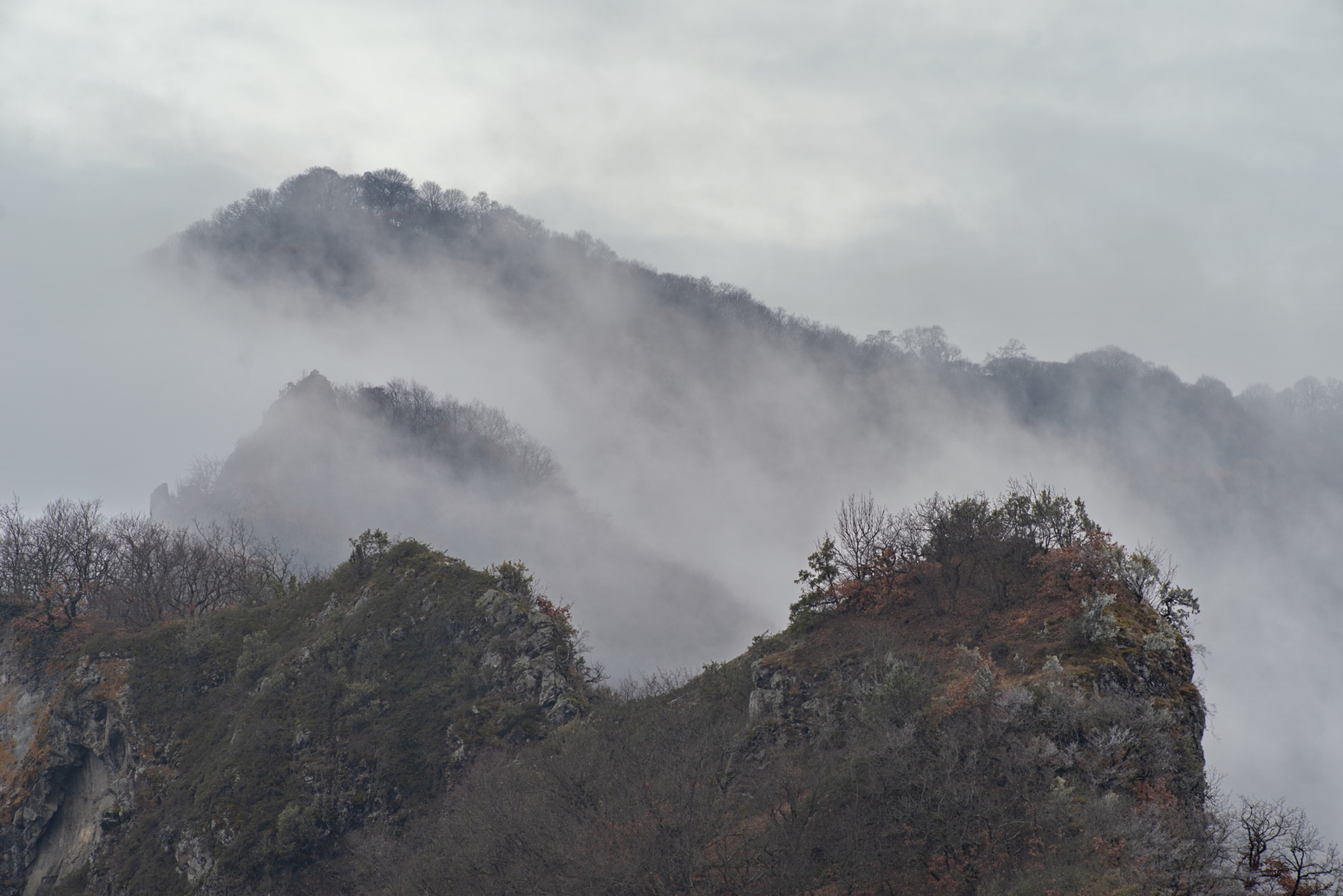 туман, дымка, тучи, облака, непогода, дождь, горы, карачаево-черкесия, Арсен Алабердов