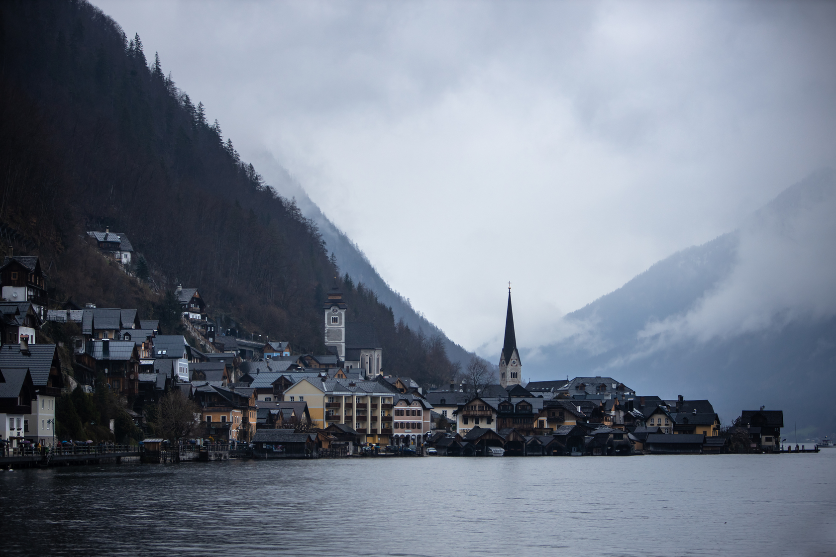 #hallstatt #austria #clowdy #rainy #moody #lake #architecture, Yuri Merkulov