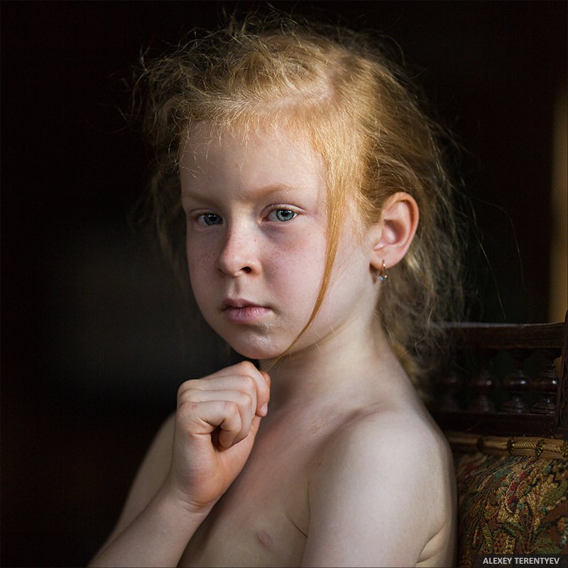 девочка, портрет, Алексей Терентьев