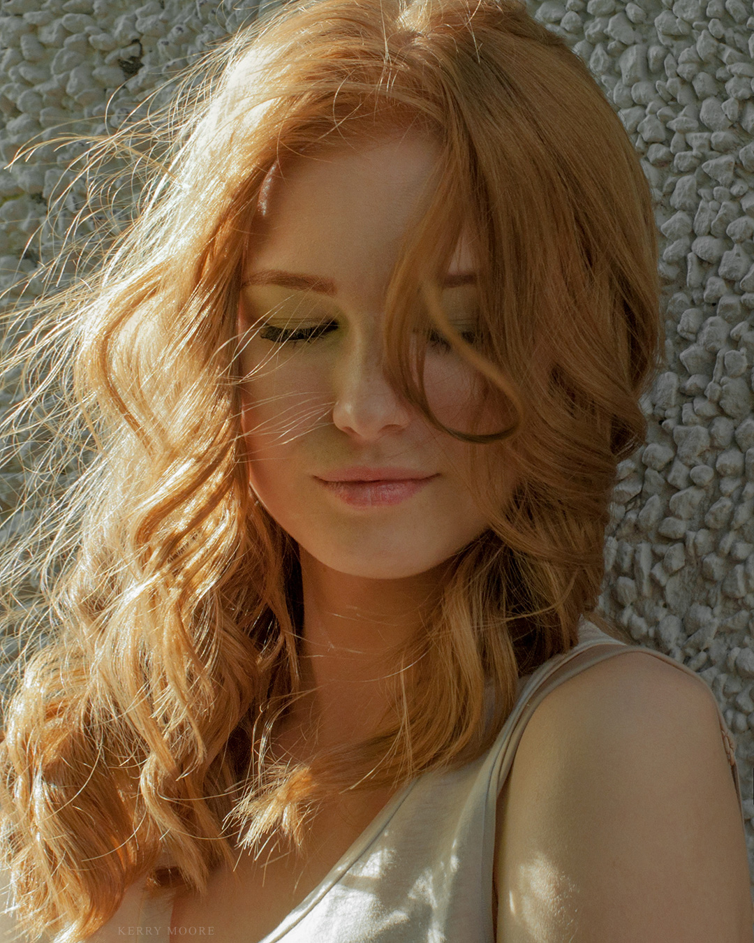 portrait, beauty, girl, model, eyes, woman, female,face, light, red hair, red head,,  Kerry Moore