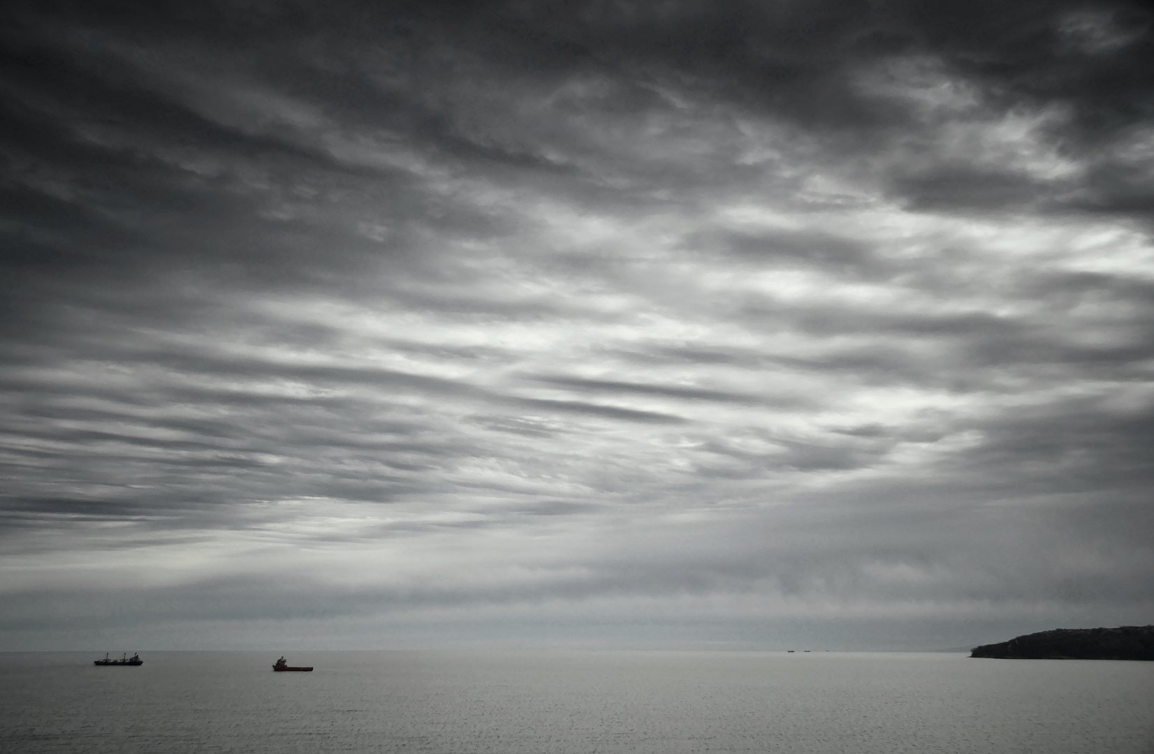boat, ships, clouds, Мартин Костадинов