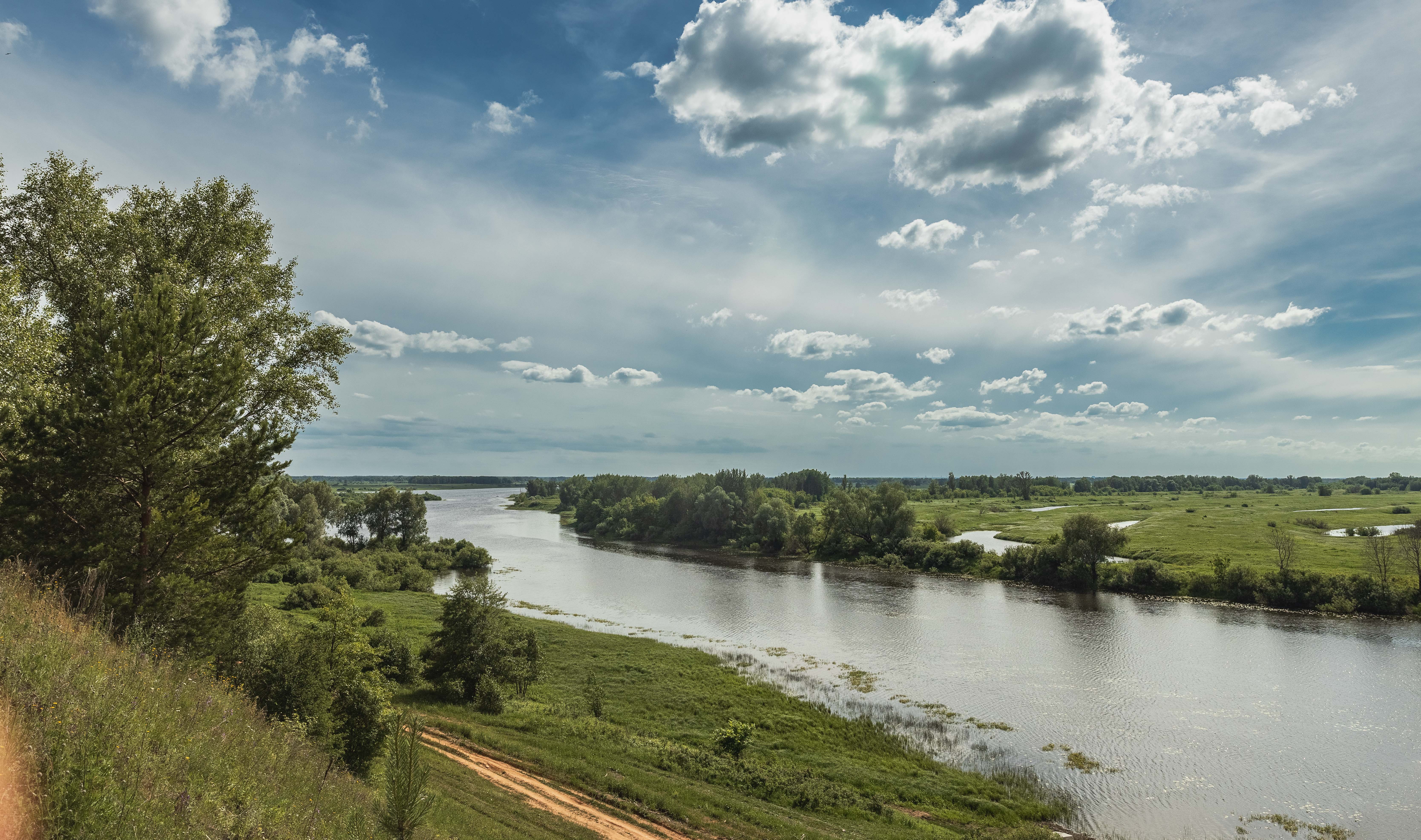 пейзаж, landscape, река небо, облака, river, sky, clouds, Васильев Владимир