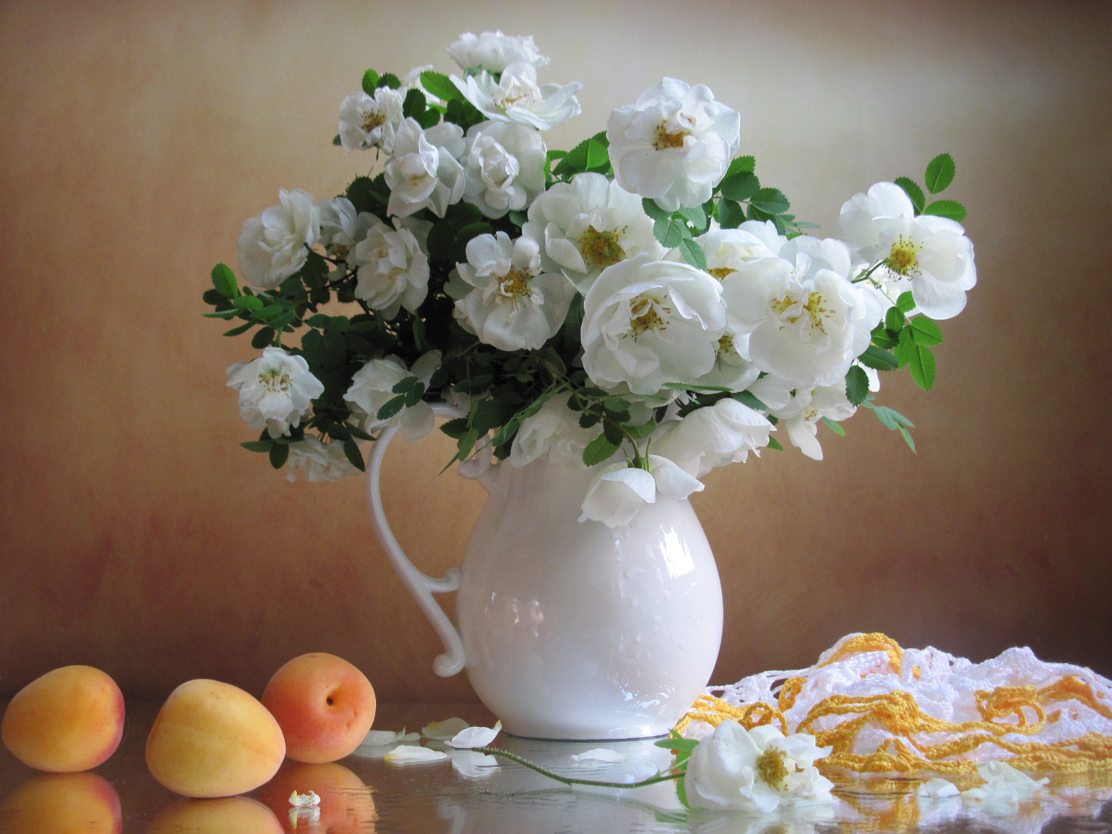 розы, белый цвет, Наталия Тихомирова