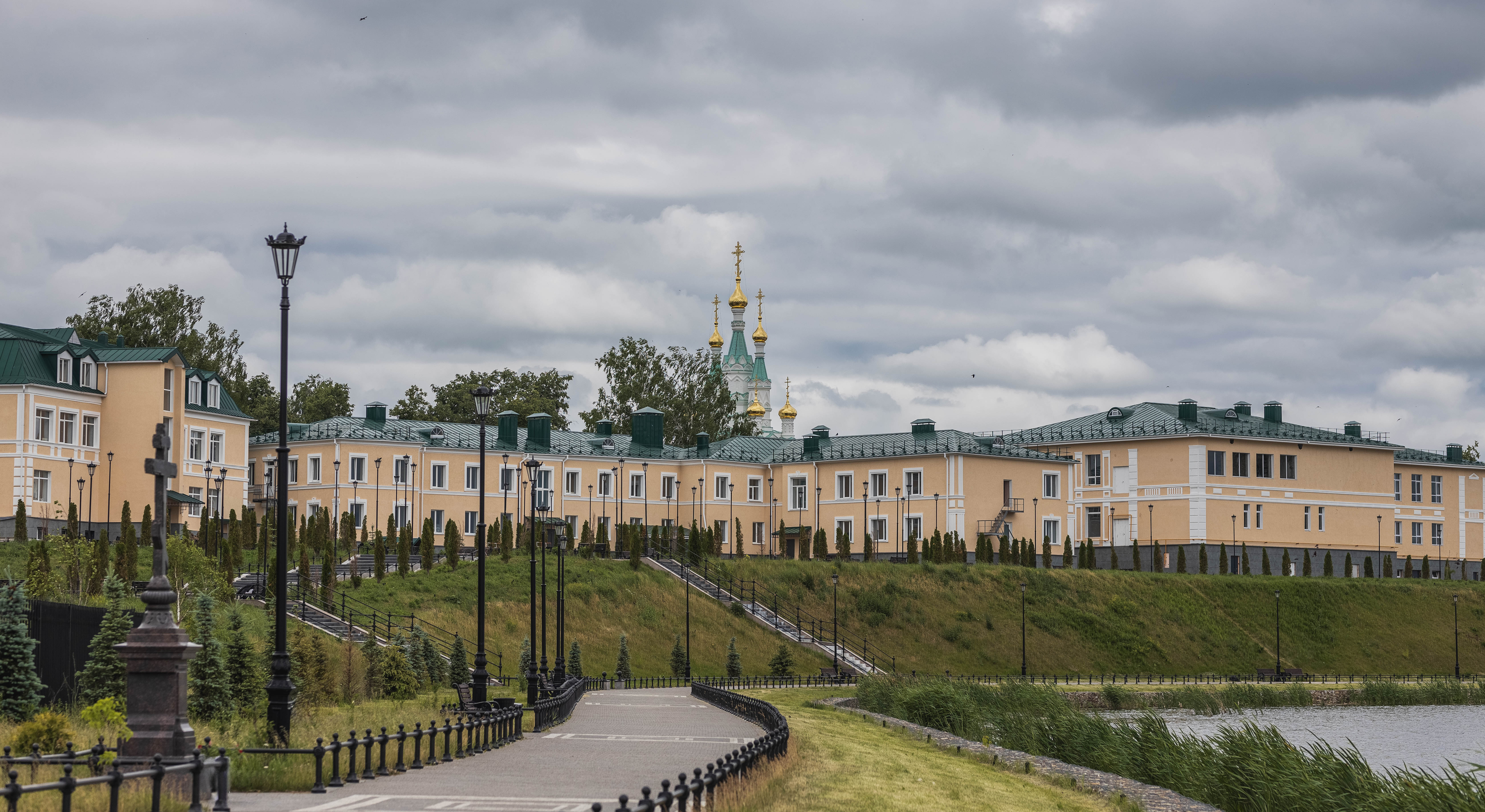 пейзаж, церковь, храм, church, landscape, architecture, архитектура, село, village, Васильев Владимир