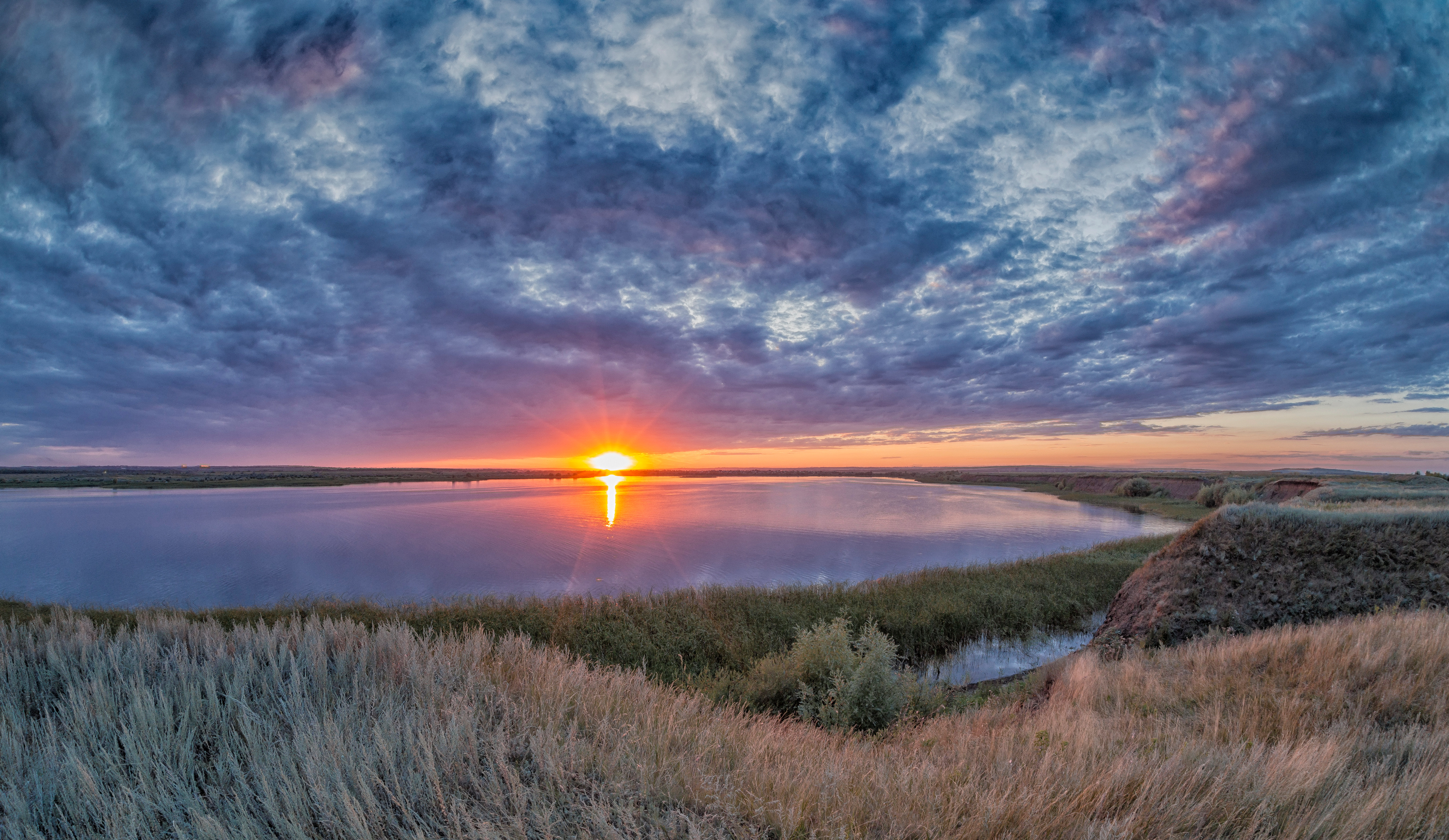 волга, закат, усть-курдюм, вода, залив, природа, Подосинников Максим