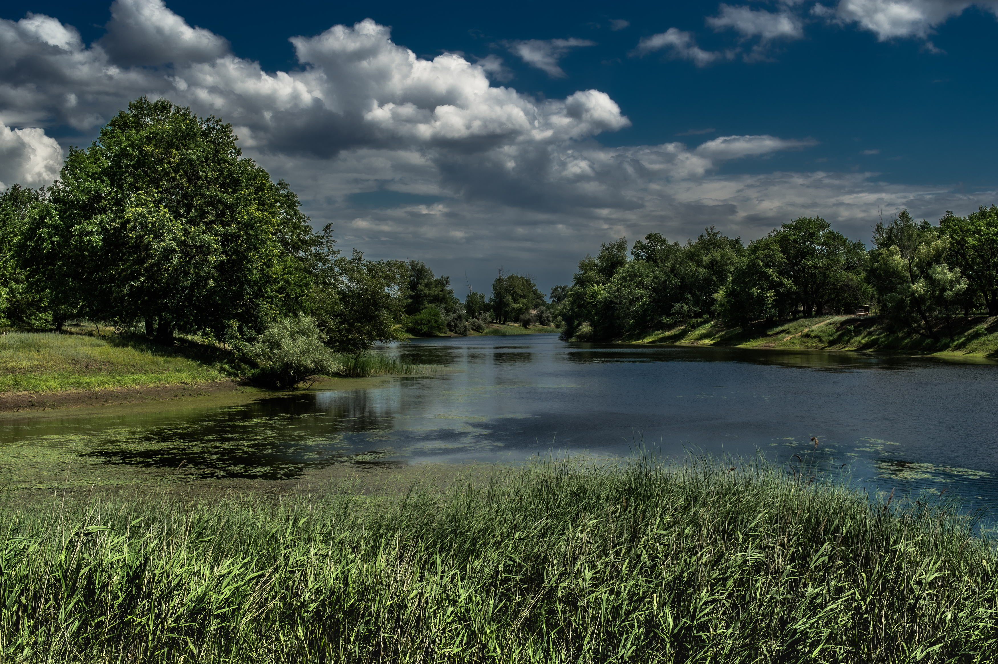 озеро, пейзаж, вода, неьо, природа, Vasilev Roman