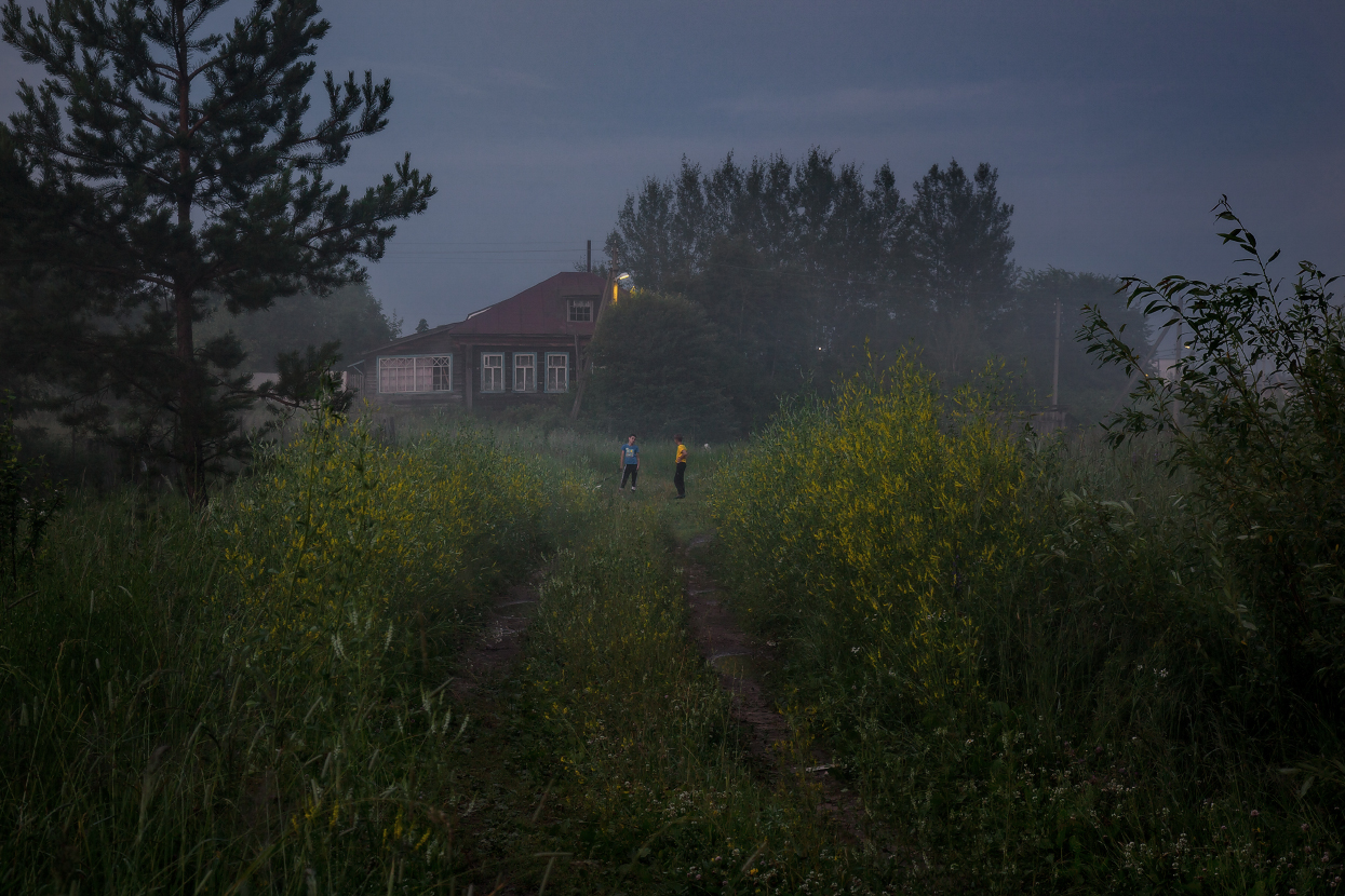 серково июль вечер туман черная порза деревня, Алексеев Дмитрий