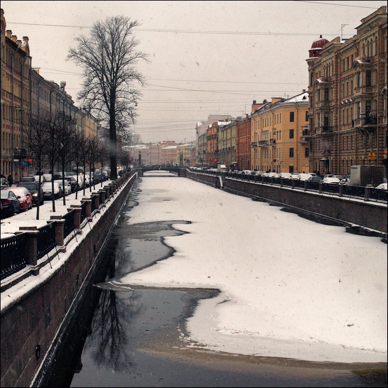 город, Санкт-Петербург, зима, канал Грибоедова, Андрей Литов