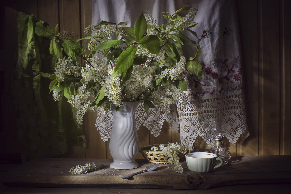 весна,май,деревня,старина,черемуха,натюрморт, Zadorina Svetlana