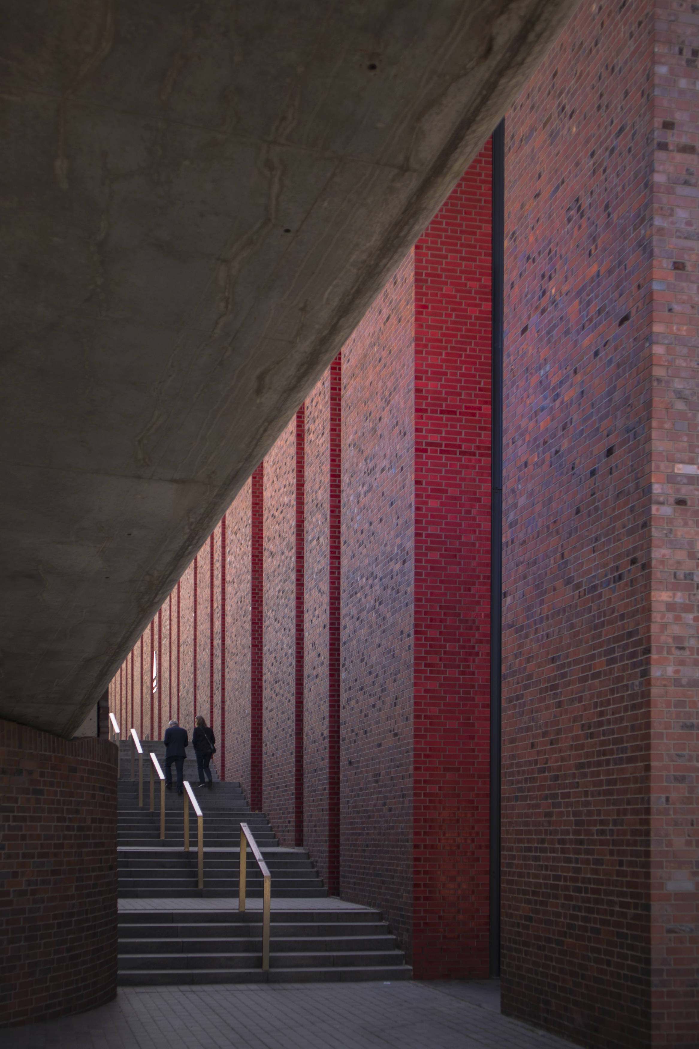 Vertical, Indoors, People, Architecture, Staircase, Day, Illuminated, NOSPR, Katowice, City, Katowice, Damian Cyfka