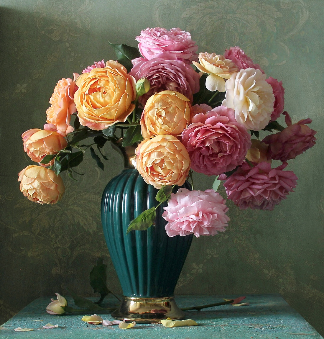 натюрморт, цветы, садовые цветы, лето, марина филатова, розы, Марина Филатова