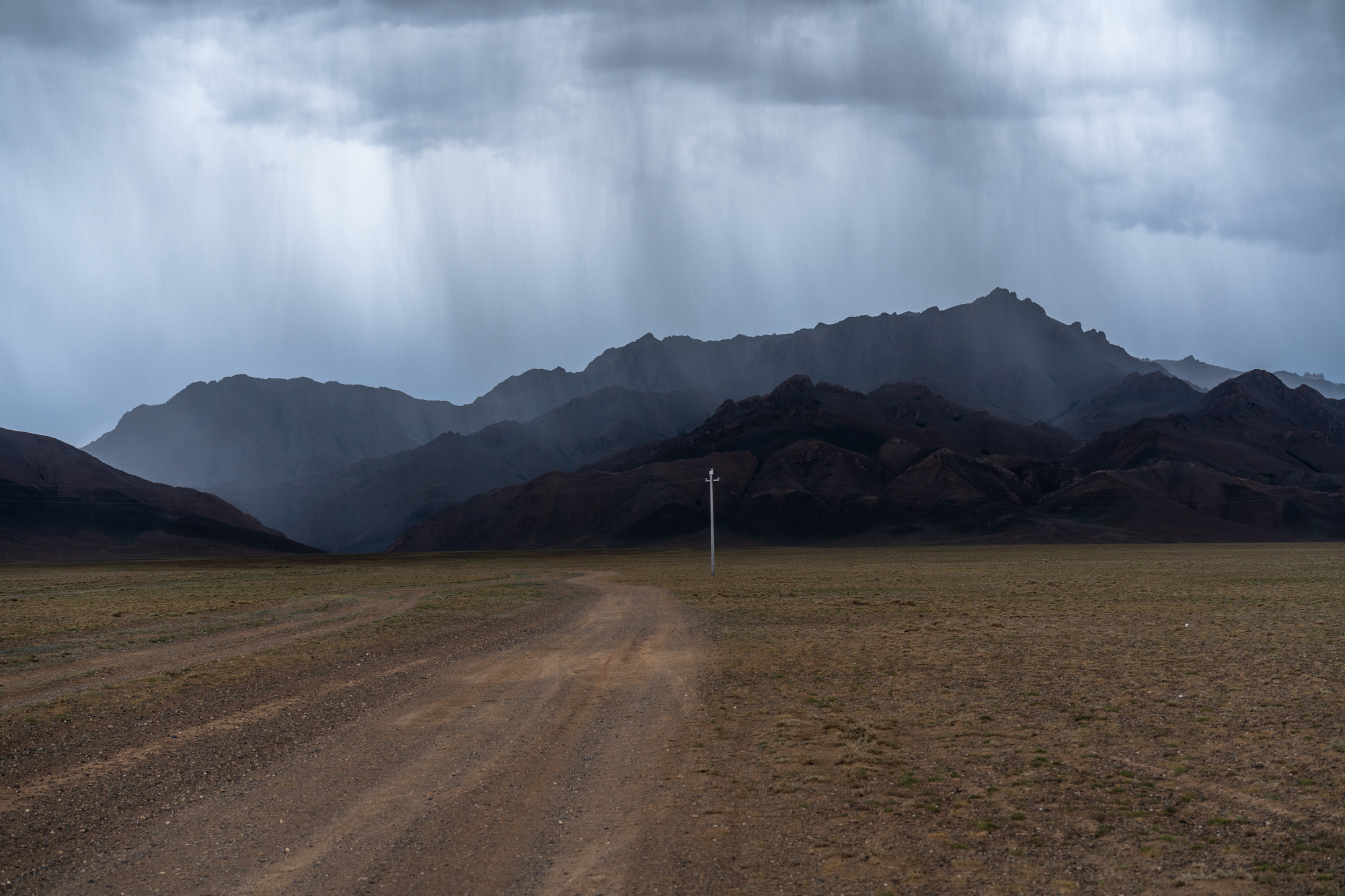 монголия, горы, дождь, ливень, тучи, дорога, mongolia, mountains, rain, clouds, road, Баландин Дмитрий