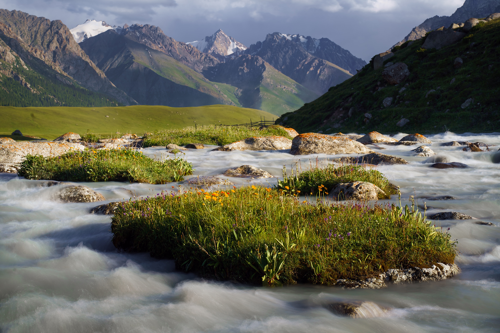 кыргызстан, киргизия, река, ручей, горы, лето, бишкек, kyrgyzstan, Нерозя Александр