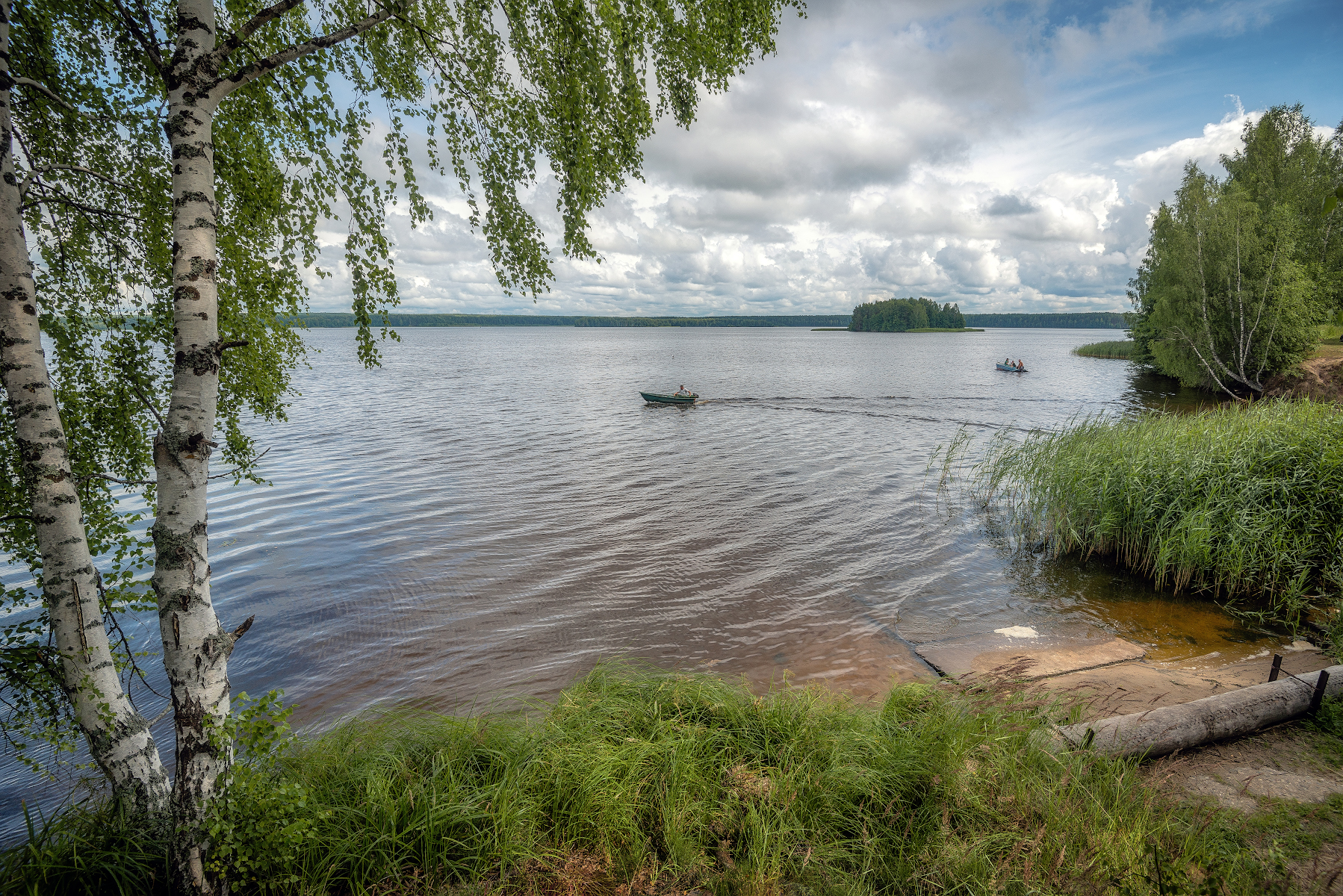 река, нёмда, лодки, лето, Сергей Аникин