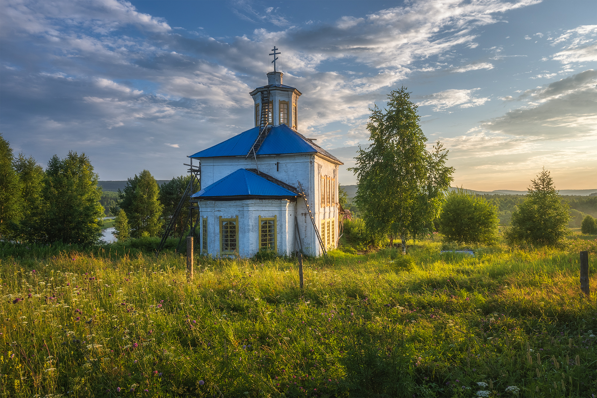 пермский край, пейзаж, закат, красота природы, поле, лето, облака, природа, дикая природа, вишера, лес, говорливое, Кузнецов Кирилл