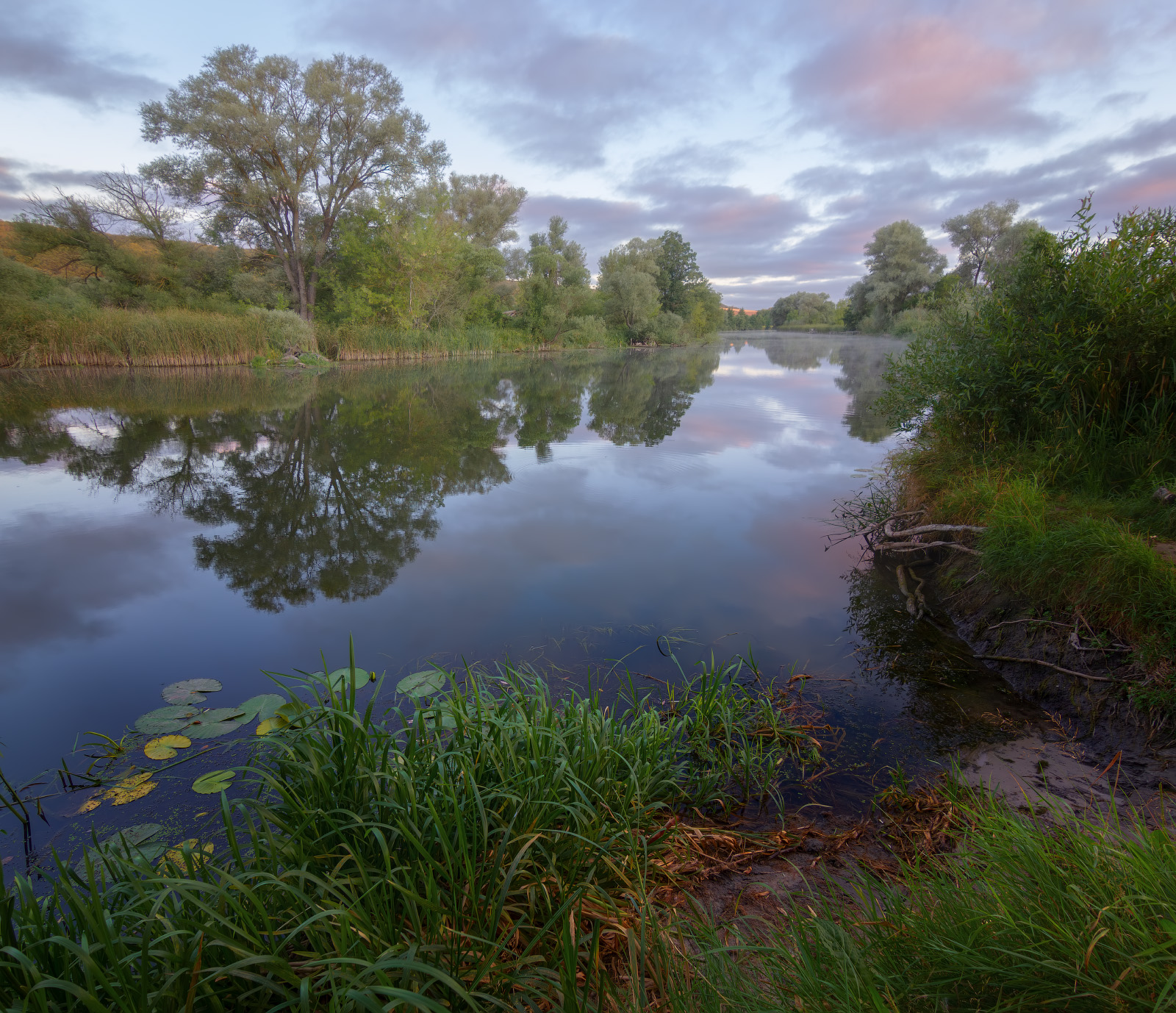 landscape, morning, river, Виктор Тулбанов