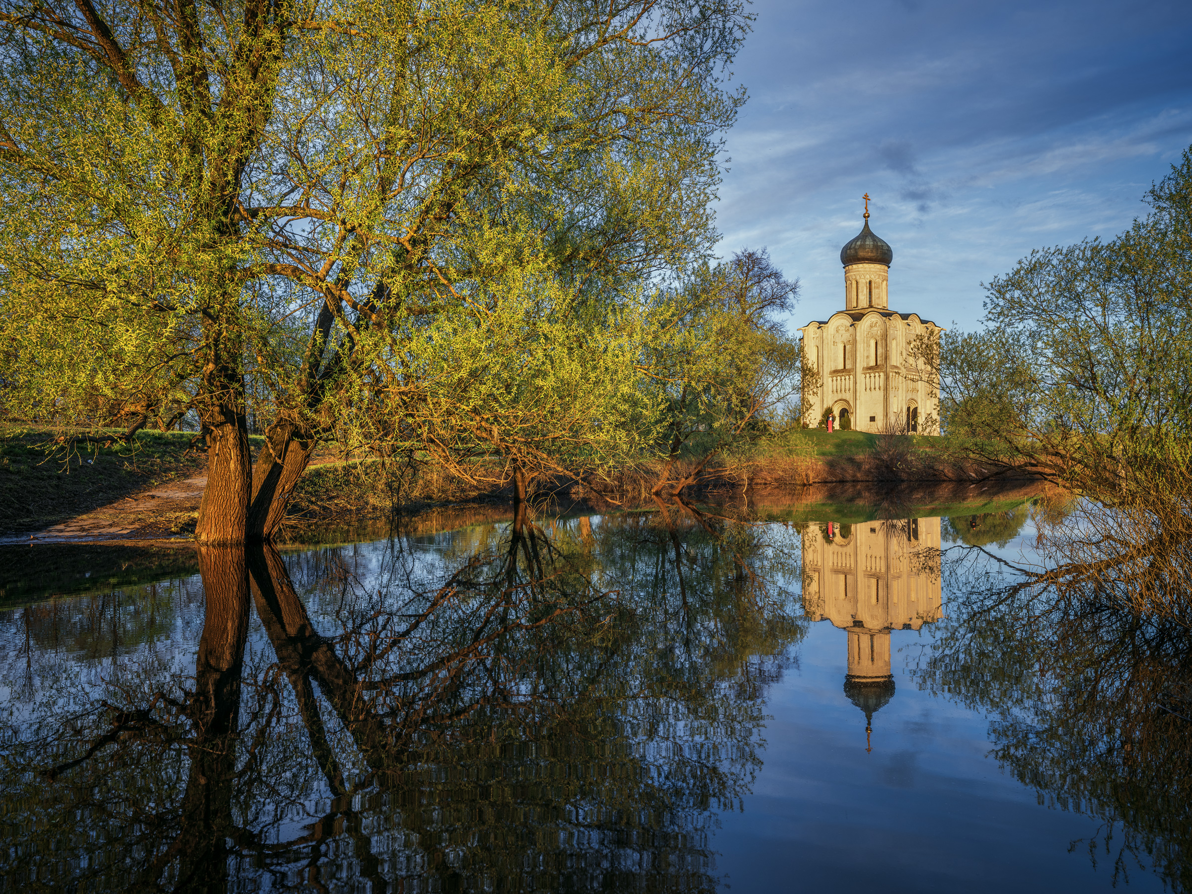 покрова на нерли, боголюбово, весна, апрель, Зверев Олег