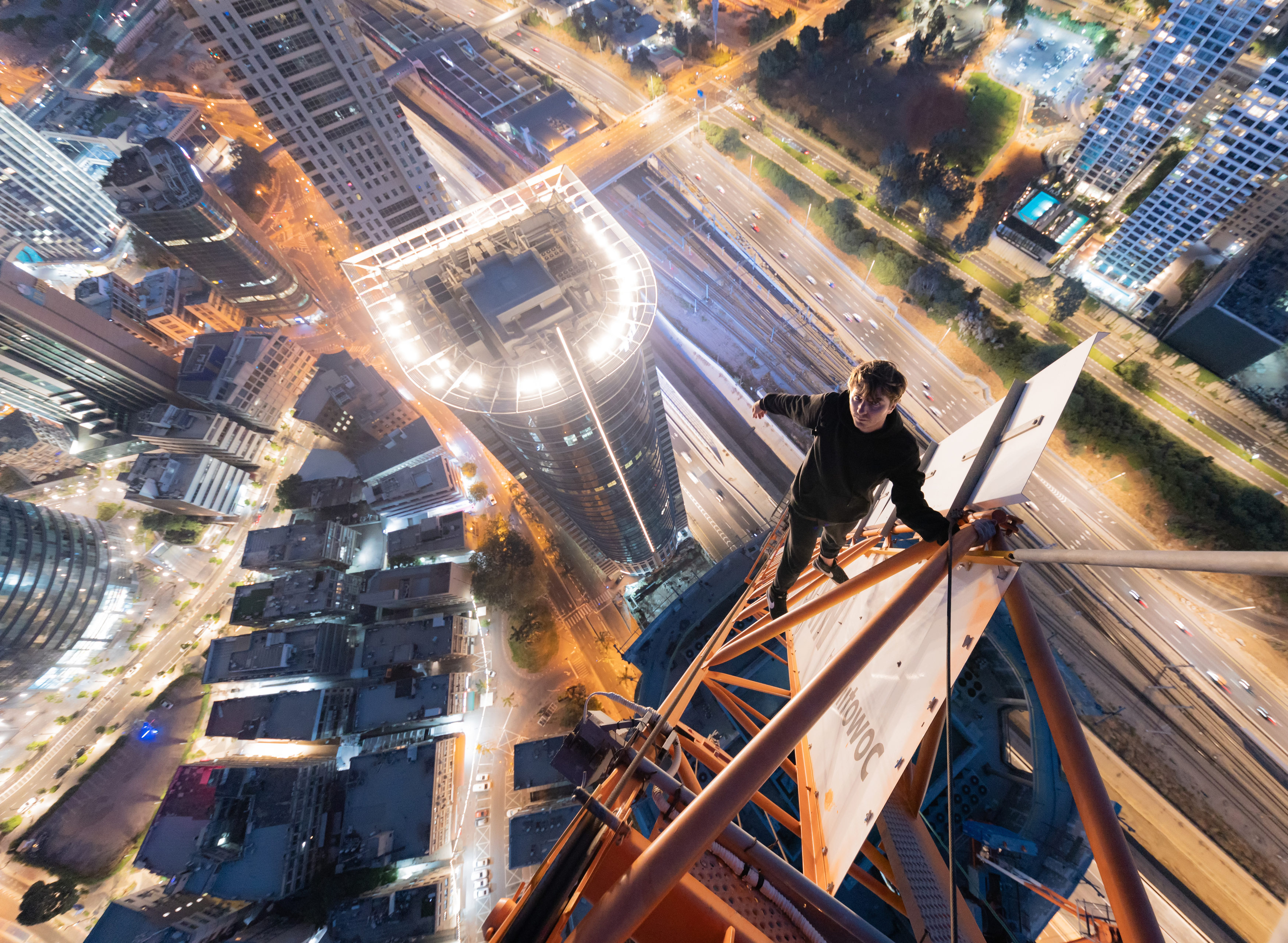 Tel Aviv, Israel, Urban, Urban exploration, city, roof, urbex, night, portrait, cityscape, Голубев Алексей