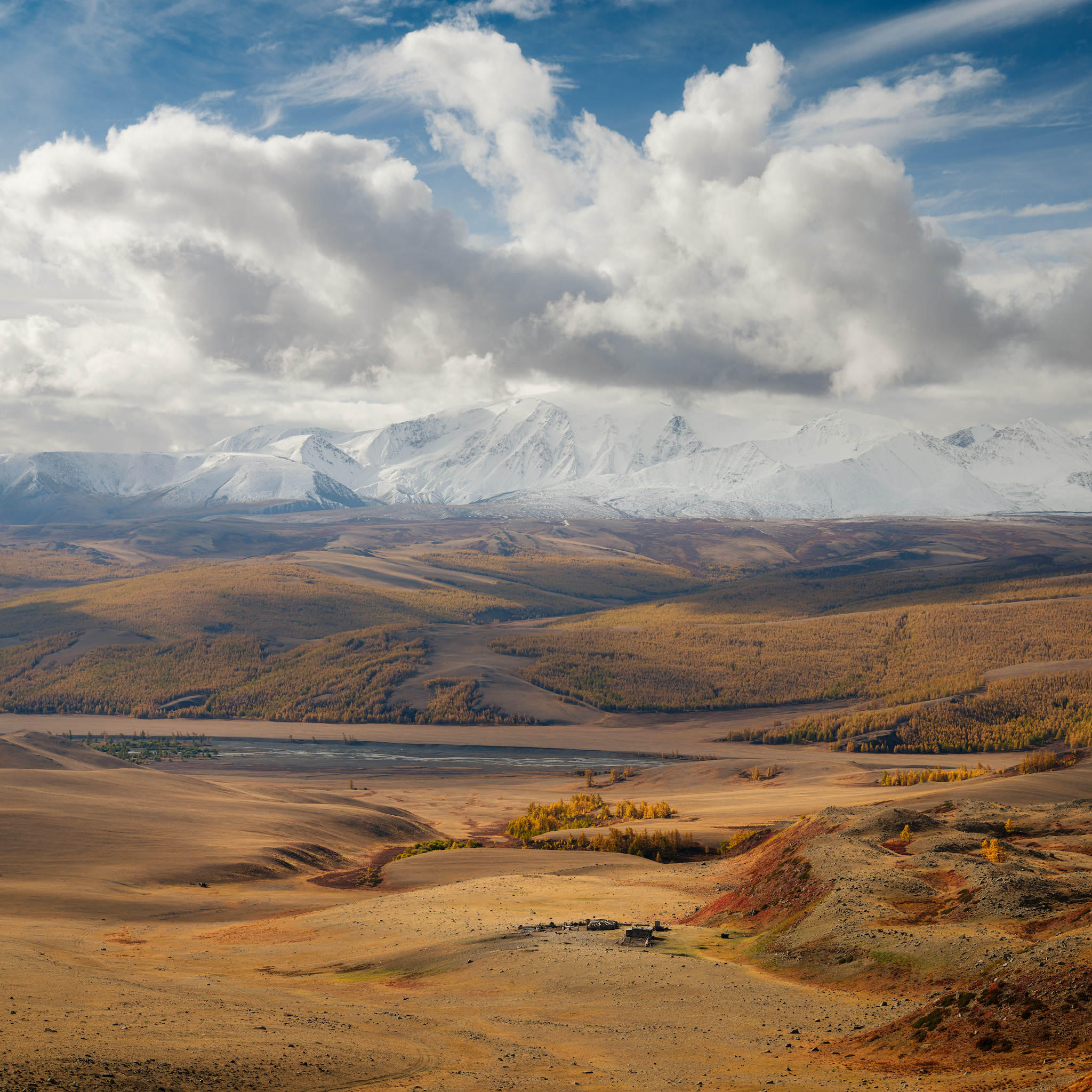 тыва, tuva, горы, солнце, облака, золотая осень, путешествие, journey, traveling, Леонтьев Константин