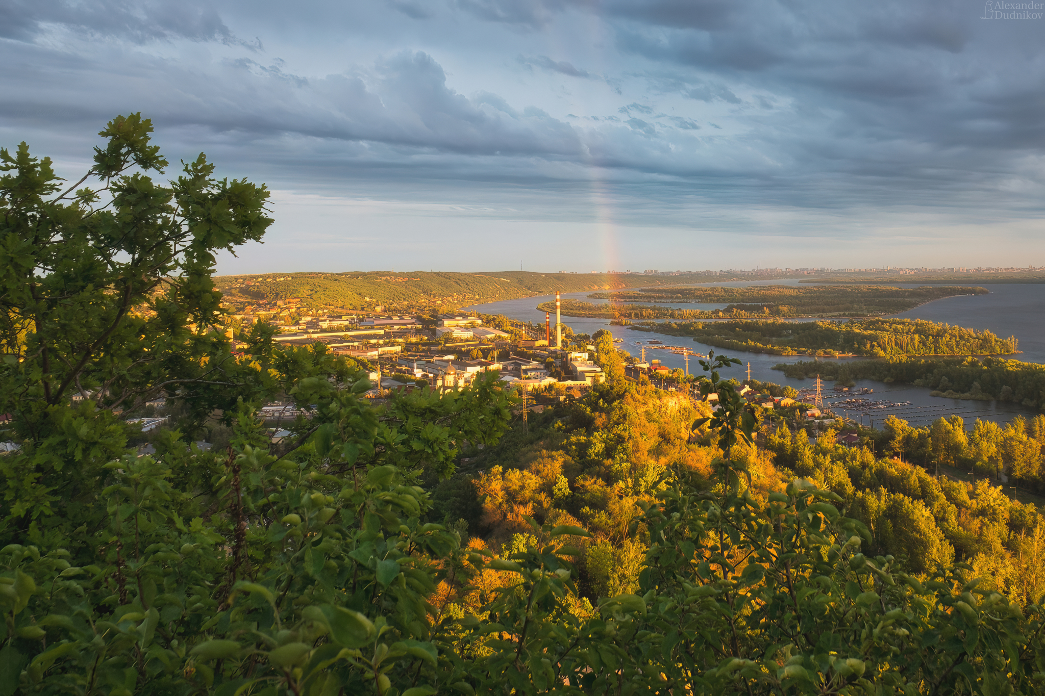 природа, пейзаж, самарская область, деревья, радуга, закат, волга, sunset, landscape, tree, nature, rainbow, Дудников Александр