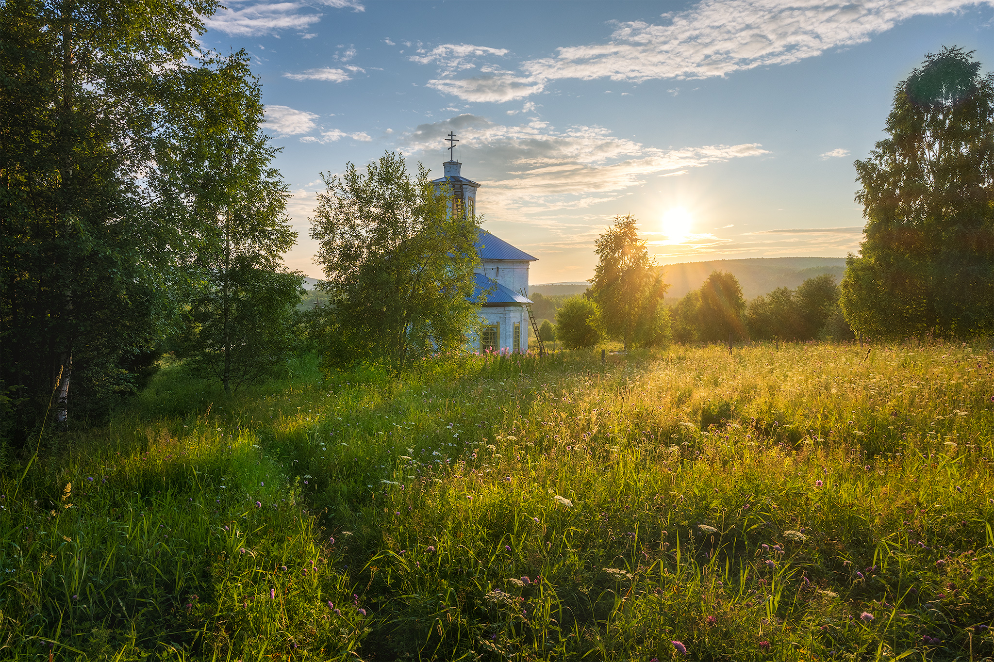 пермский край, пейзаж, закат, красота природы, поле, лето, облака, природа, дикая природа, вишера, лес, говорливое, Кузнецов Кирилл