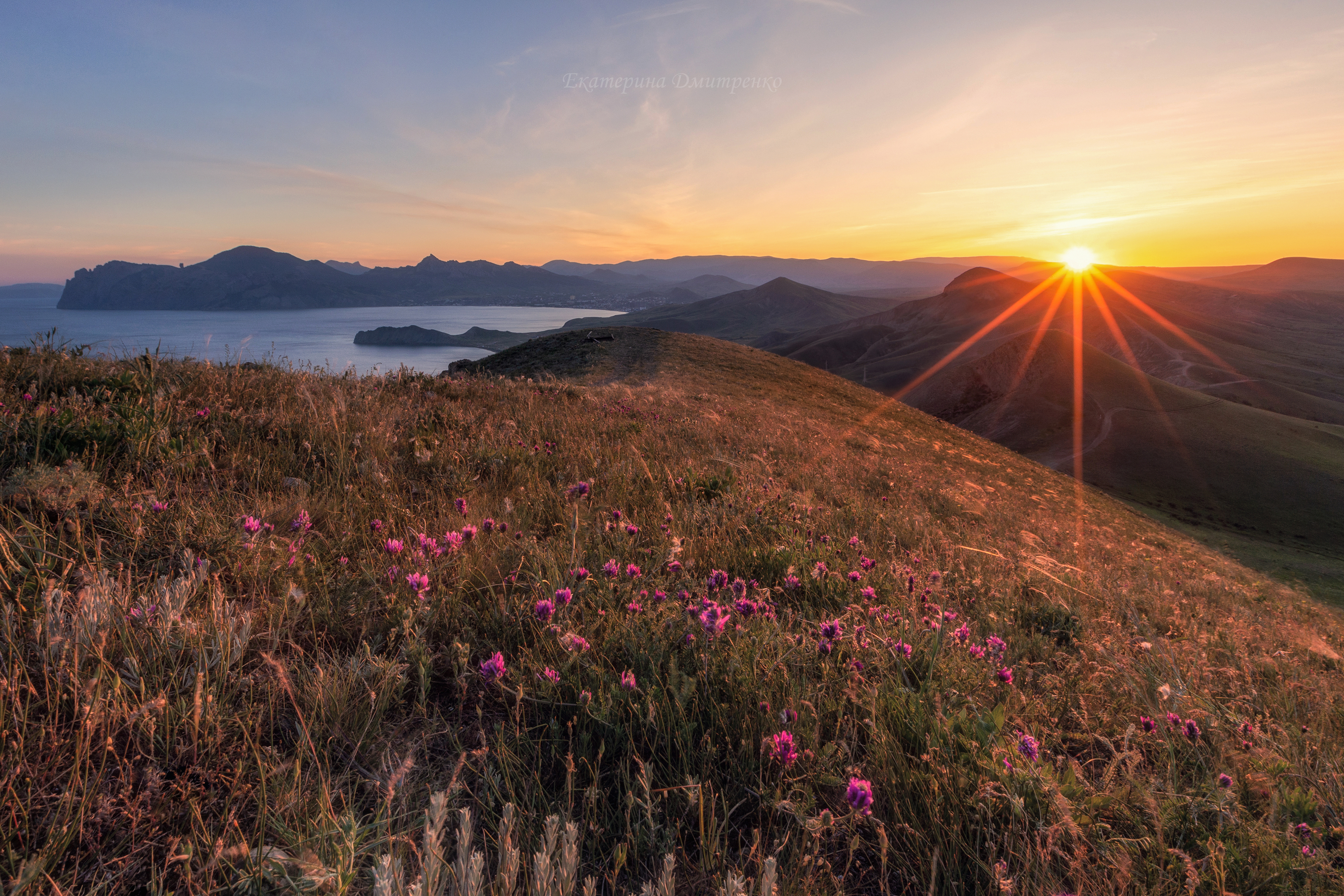 крым, коктебель, джан-кутаран, весна, закат, пейзаж, crimea, landscape, горы, море, Дмитренко Екатерина