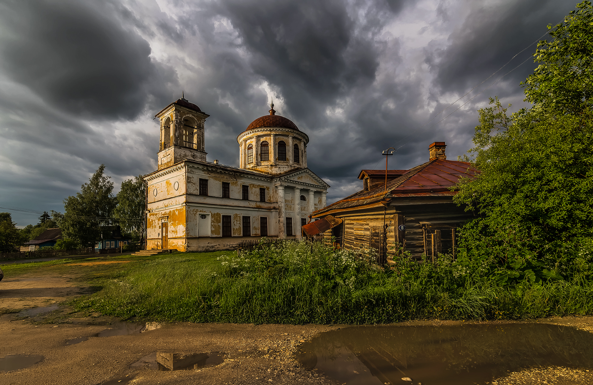 каргополь, церковь, дом, старый., Анкудинов Леонид