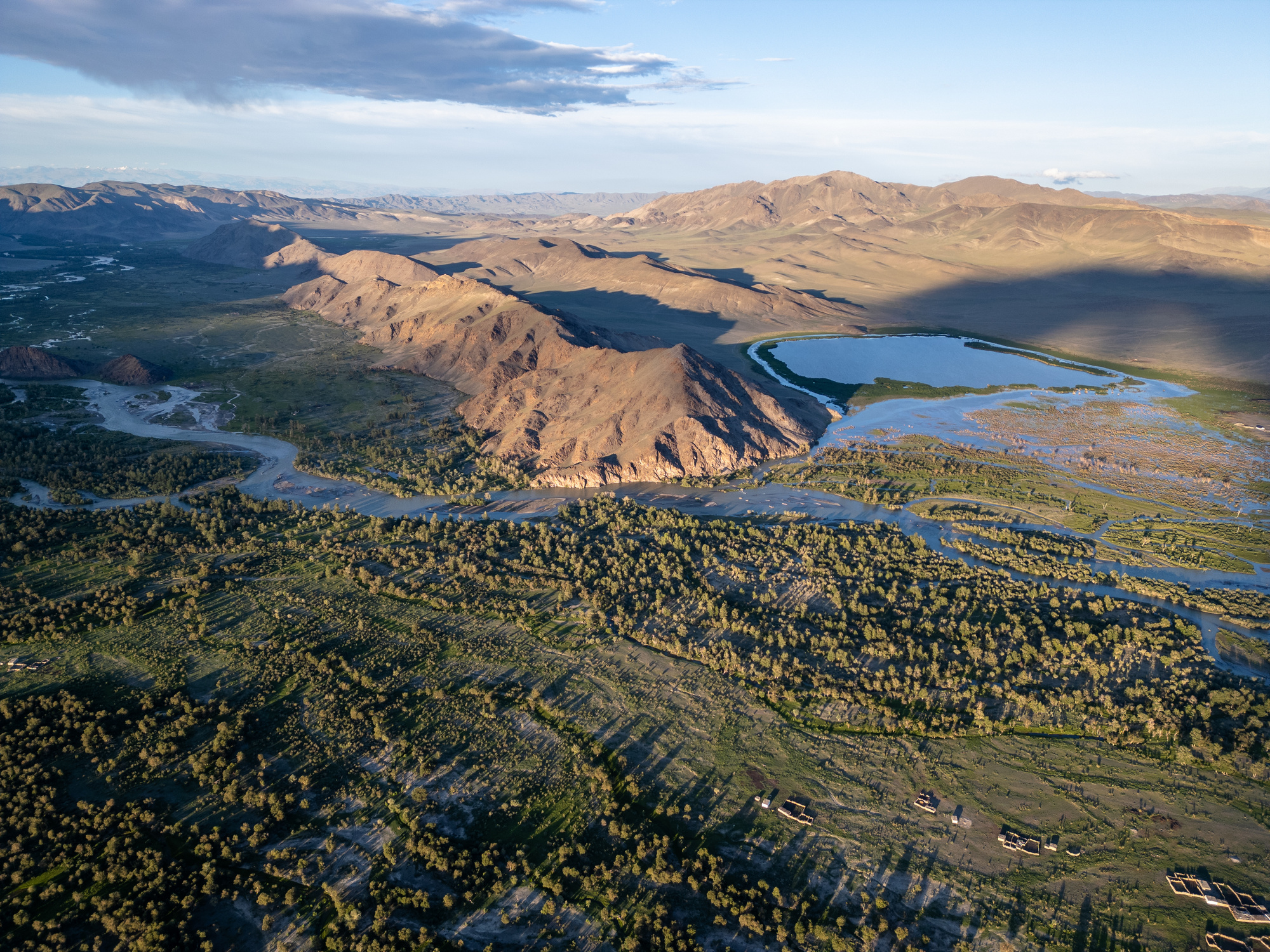 монголия, река, озеро, рассвет, горы, mongolia, river, lake, sunrise, mountains, Баландин Дмитрий