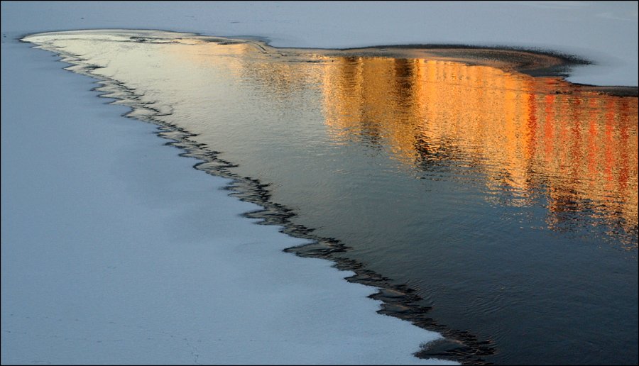 январь, зима, Санкт-Петербург, река Мойка, отражение, Андрей Литов