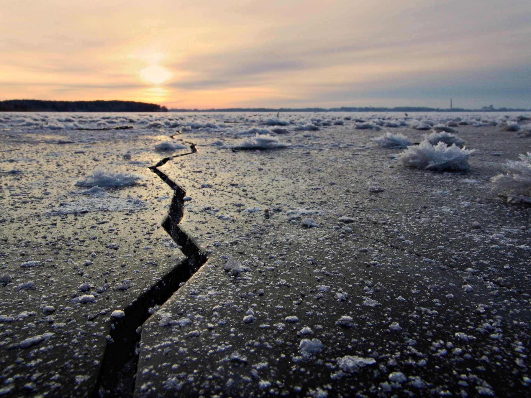 Frost, Ice, Lake, Sunrise, Zenonas