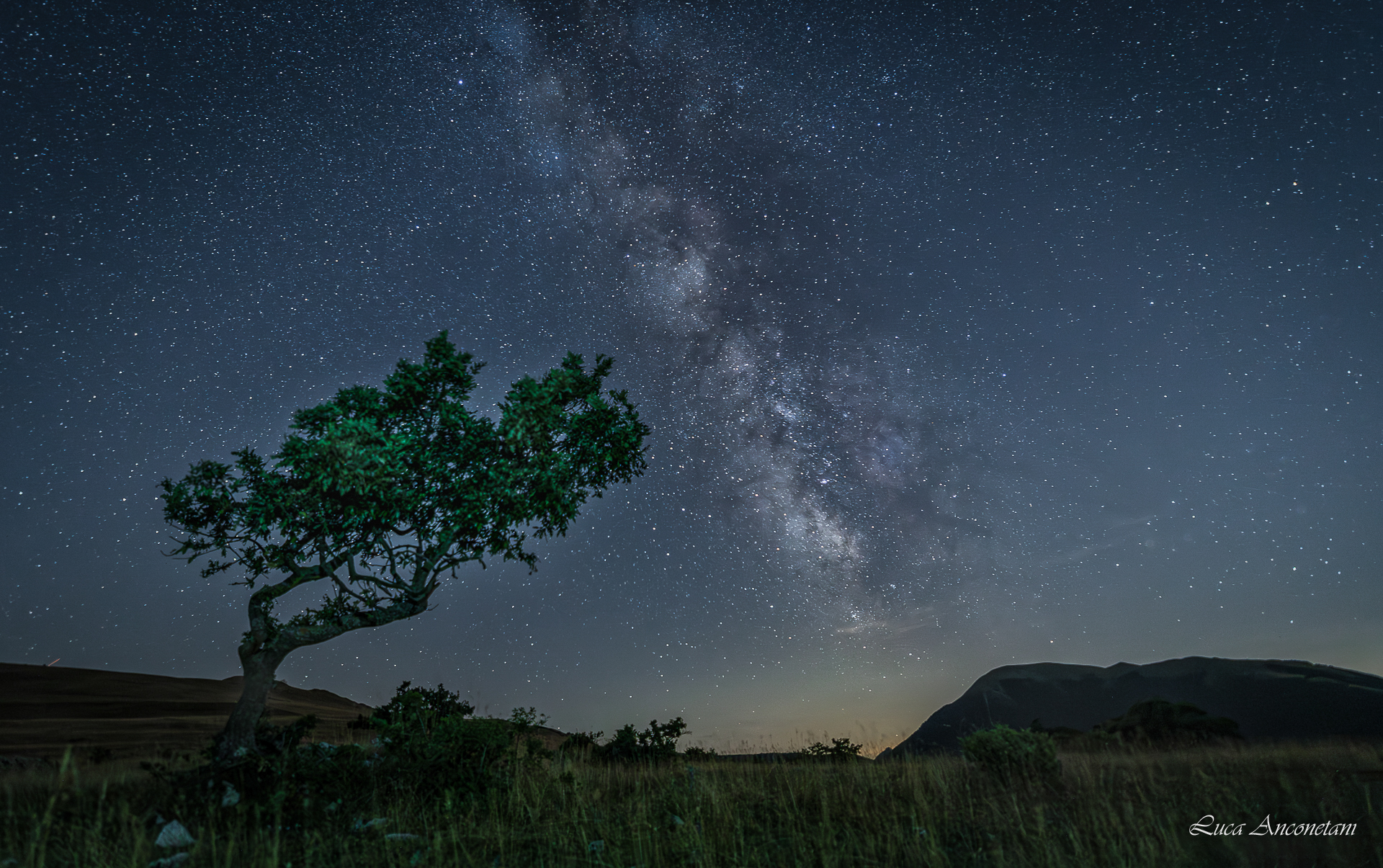 night stars milky way italy marche region, Anconetani Luca