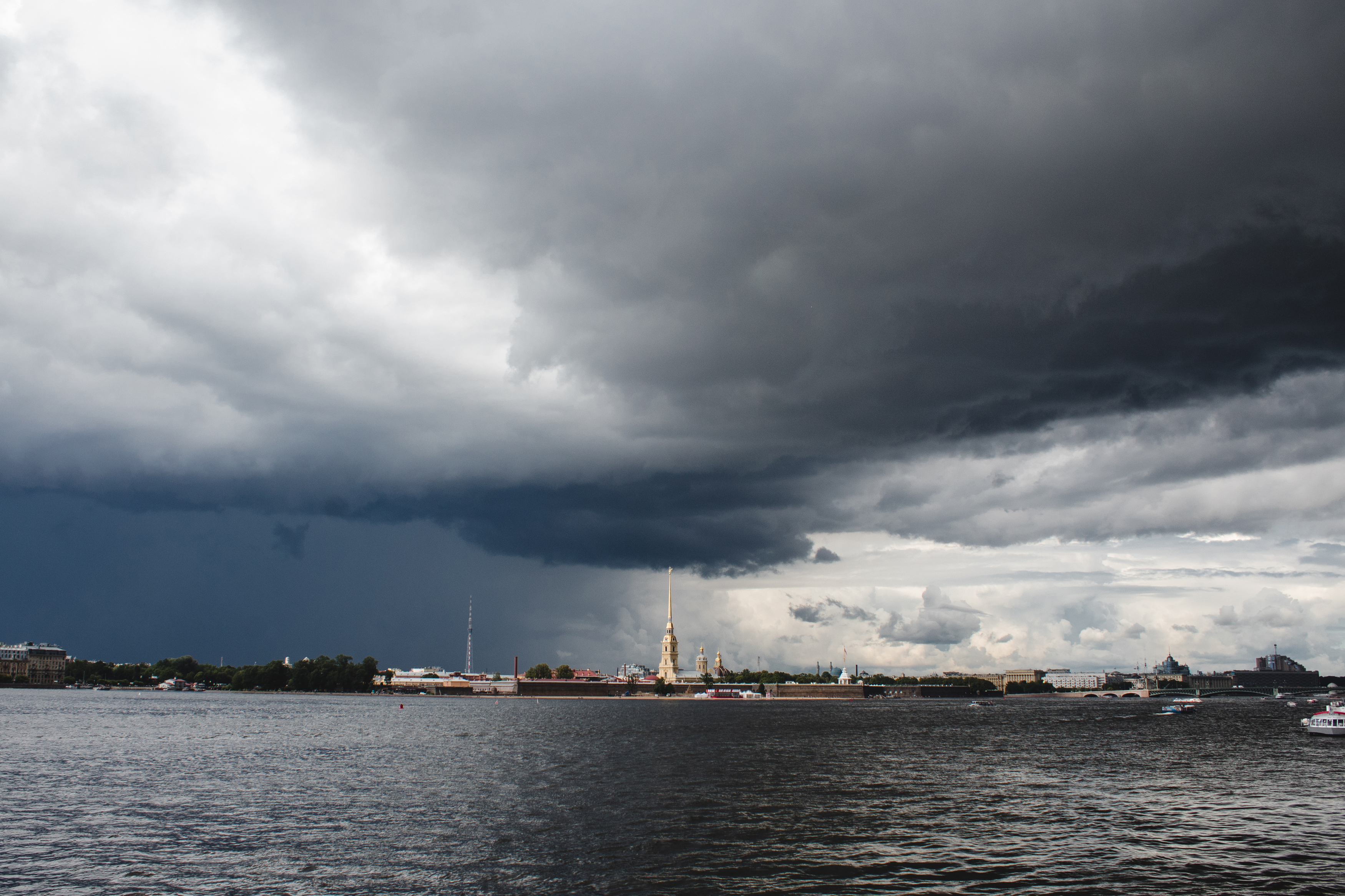 Санкт-Петербург, Питер, Нева, гроза, грозовое небо, Кормашова Татьяна