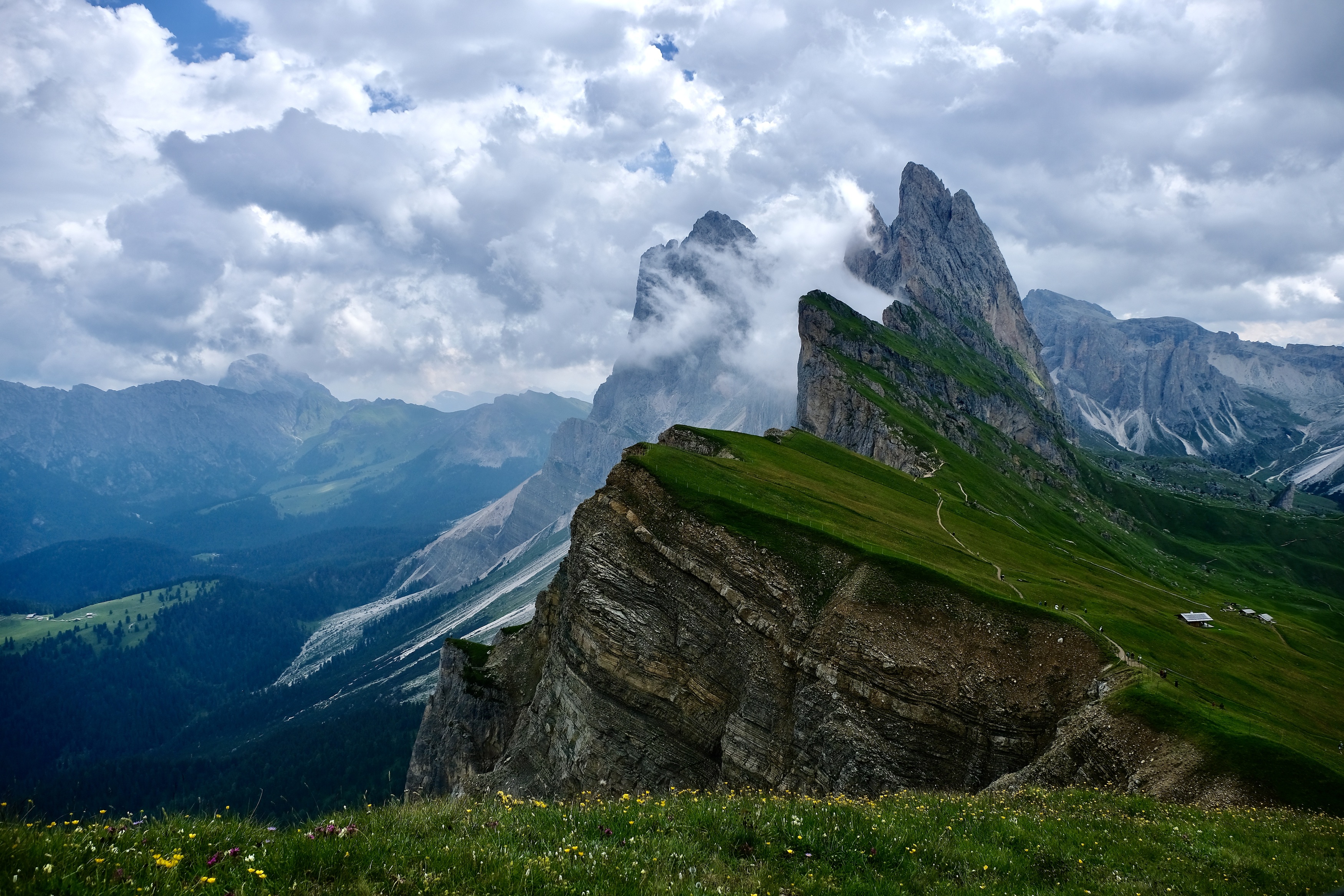 Landscapes, South Tyrol, Italy, Seceda, mountain, clouds, mood, , Svetlana Povarova Ree