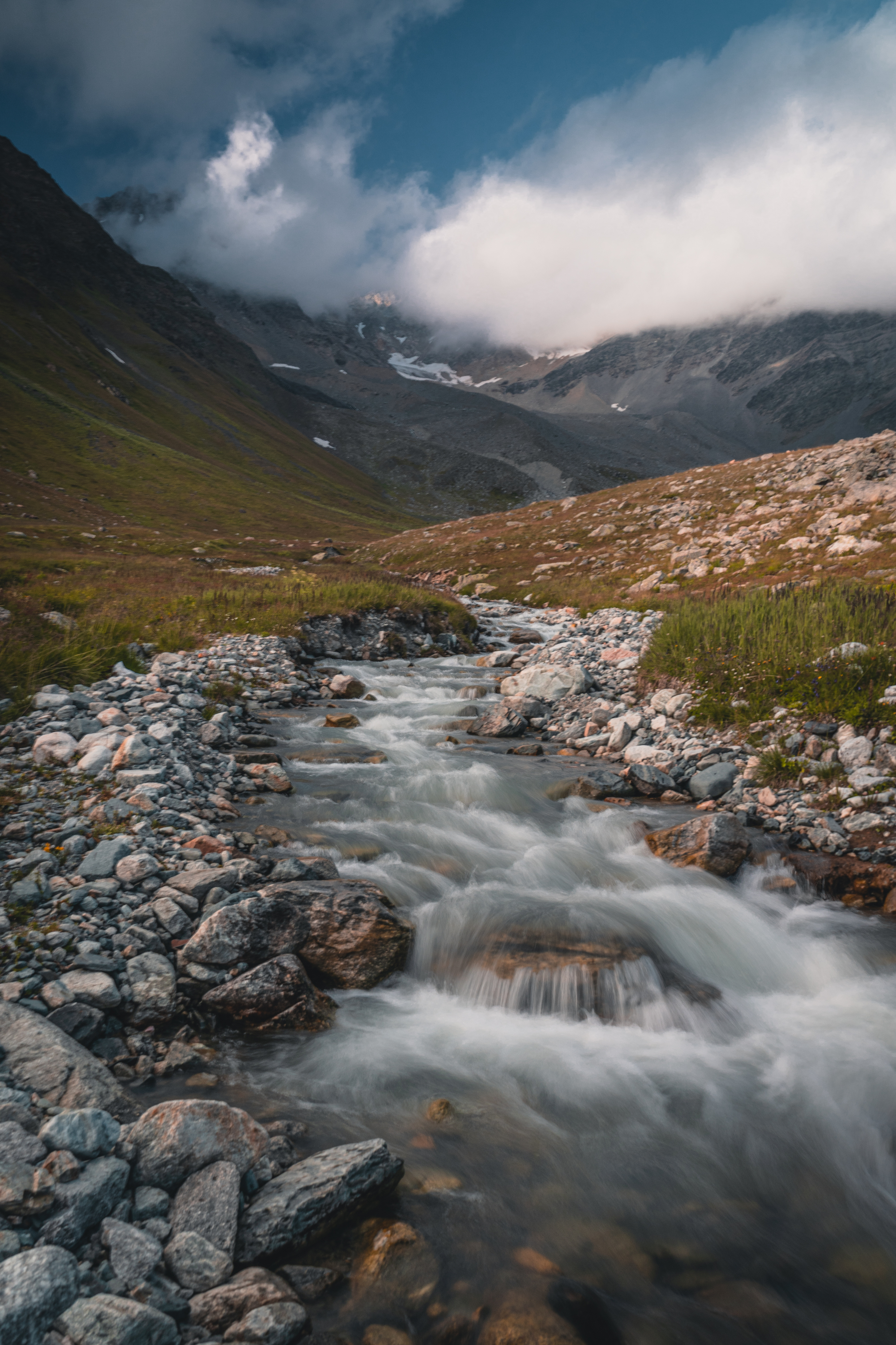 river, mountains, ossetia, sundown, outdoor, travel, landscape, long exposure, hiking, Батагов Сармат